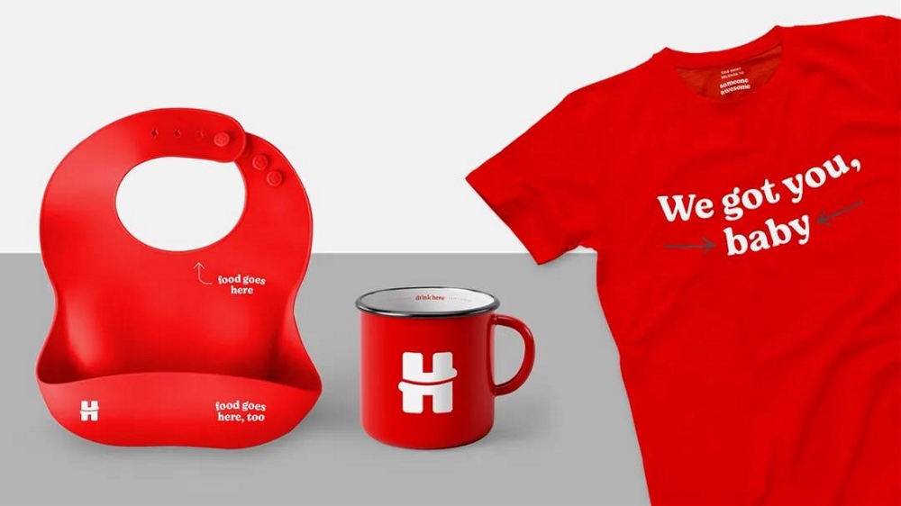 Huggies母嬰用品紙尿褲品牌vi視覺形象升級，H字母logo設(shè)計吉祥物設(shè)計