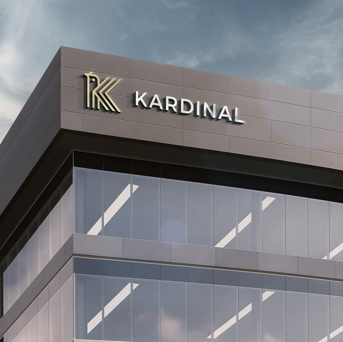 Kardina 家族理財（財務顧問公司）金融logo設計vi設計，鳥+首字母K+方向箭頭