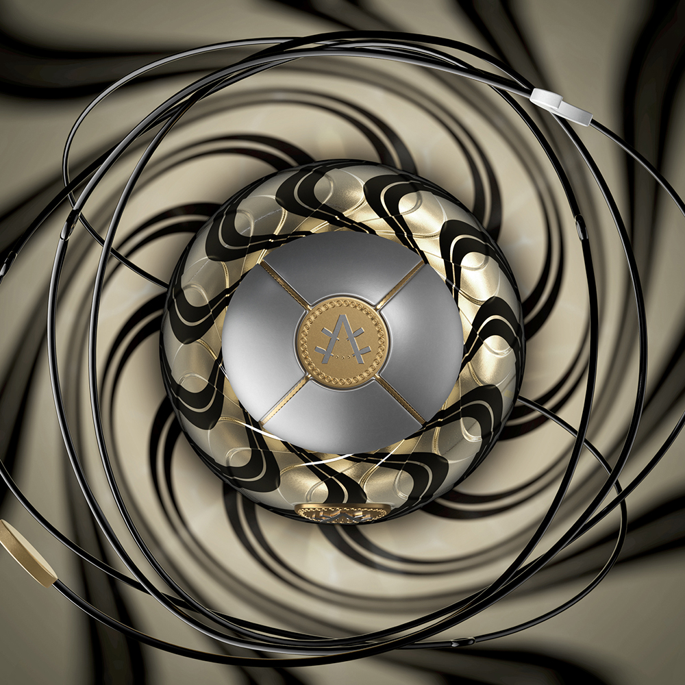 Azur 起泡酒包裝設(shè)計(jì)瓶型設(shè)計(jì)，黑金螺旋線條