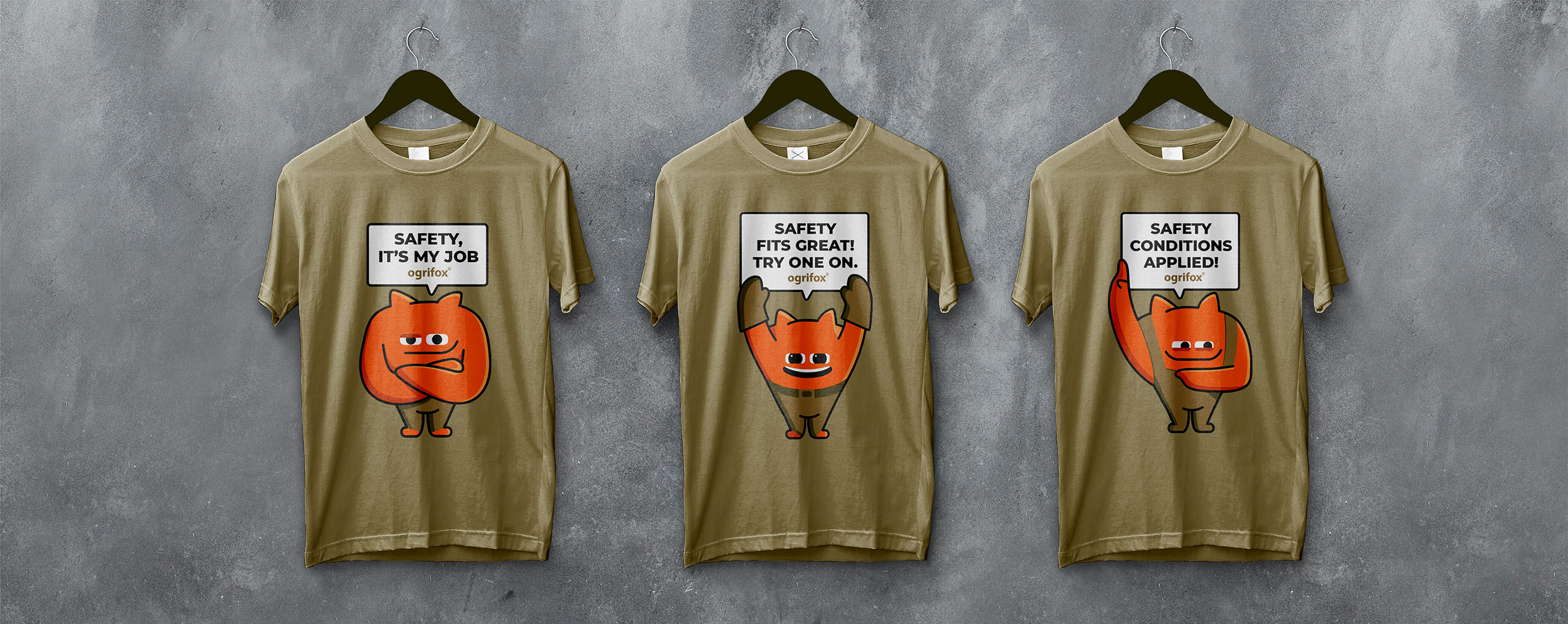 Ogrifox 安全防護服手套帽子工具工作服服飾“狐貍巨人”品牌卡通吉祥物設計及物料應用-衣服 Ogrifox 安全防護服手套帽子工具工作服服飾“狐貍巨人”品牌卡通吉祥物設計及物料應用-衣服
