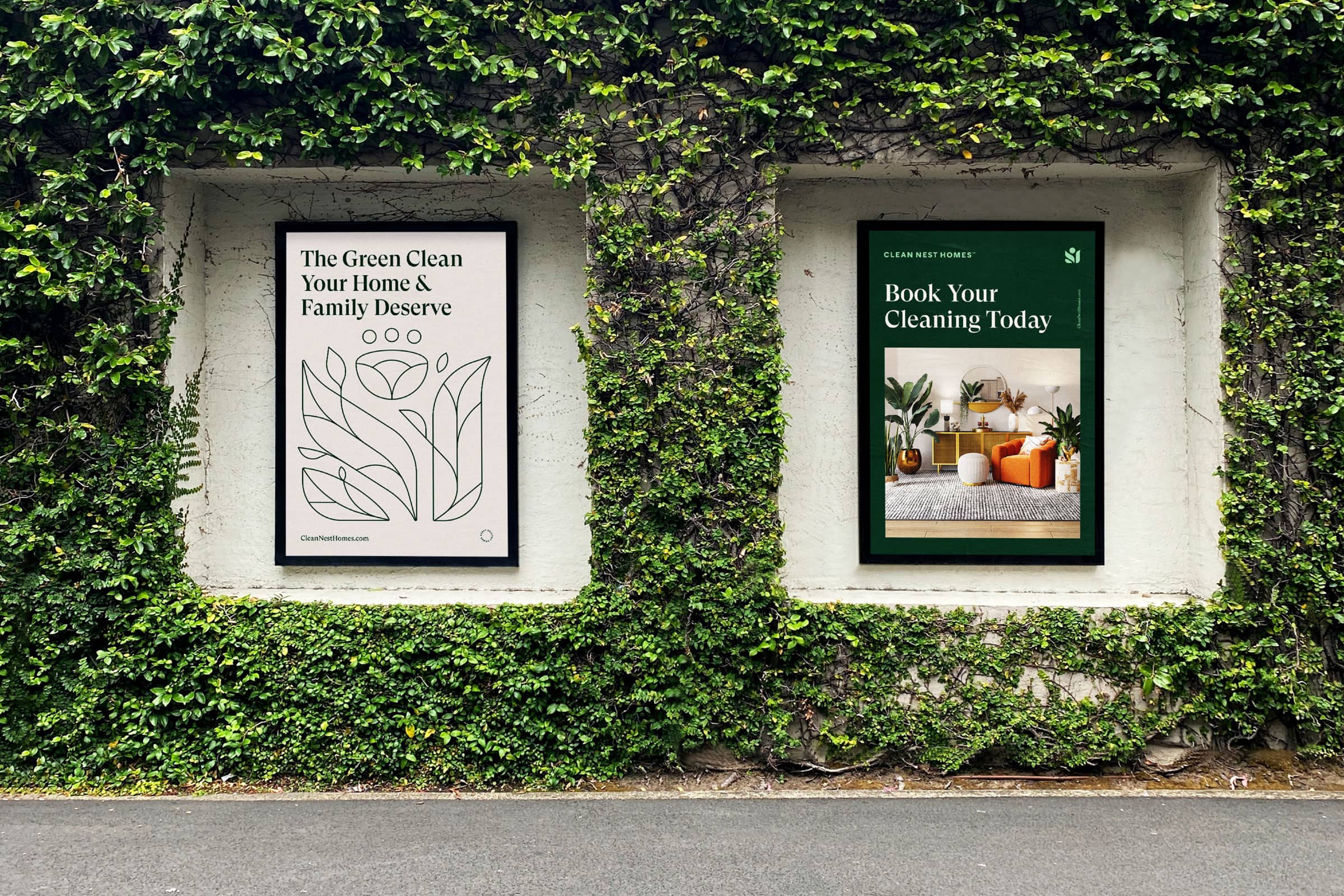 CNH全天然清潔公司logo設(shè)計“綠色花朵”元素