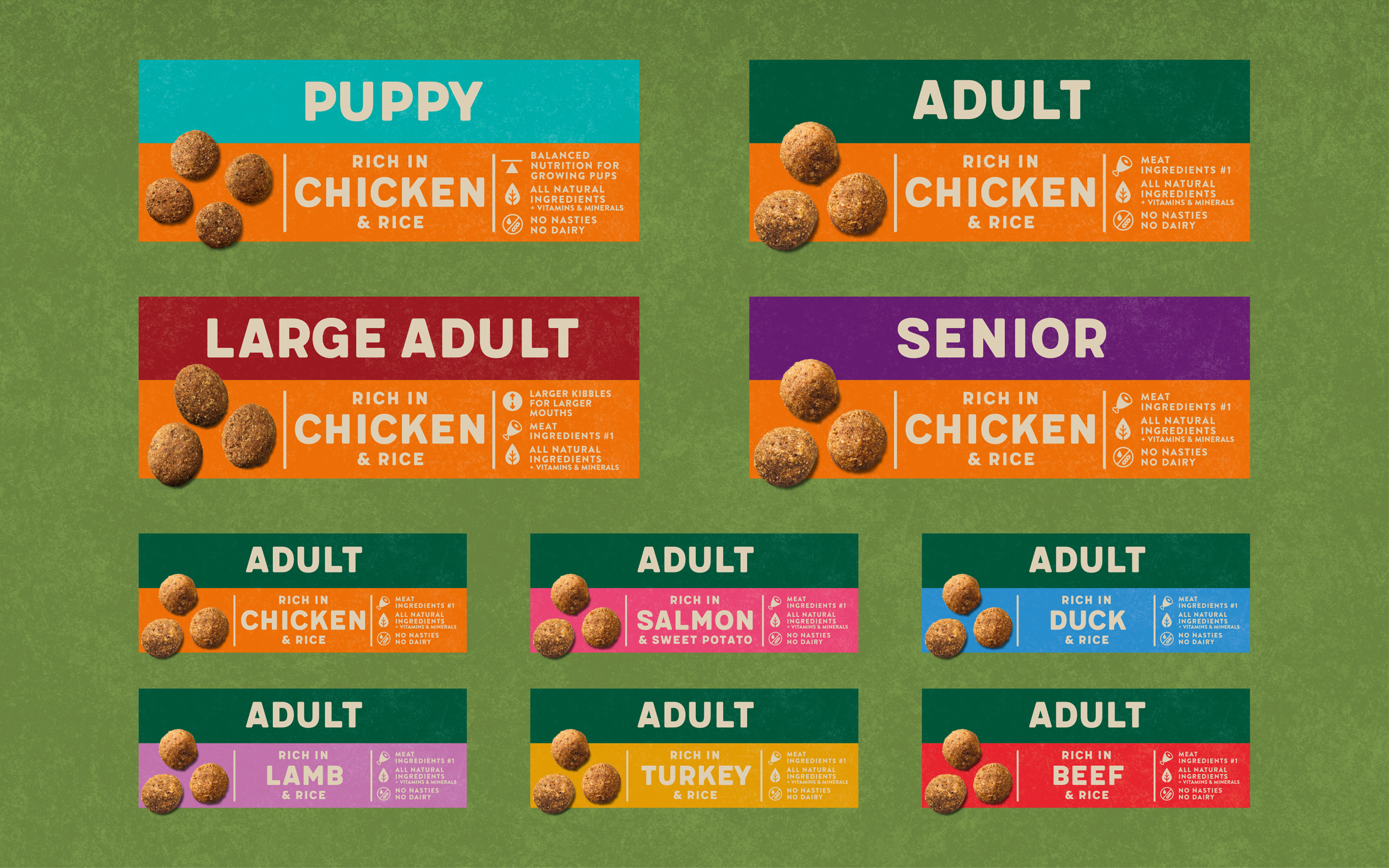 Harringtons哈靈頓貓糧狗糧寵物食品包裝設(shè)計,“草地動物”視覺貫穿所有包裝 Harringtons哈靈頓貓糧狗糧寵物食品包裝設(shè)計,“草地動物”視覺貫穿所有包裝