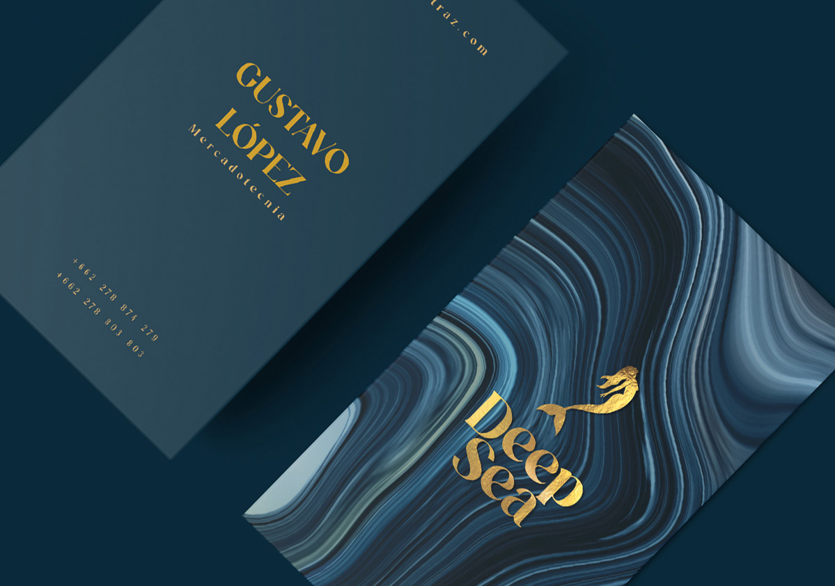 Deep Sea 海鹽美人魚logo設(shè)計與藍(lán)色波紋風(fēng)格包裝設(shè)計-上海logo包裝設(shè)計公司