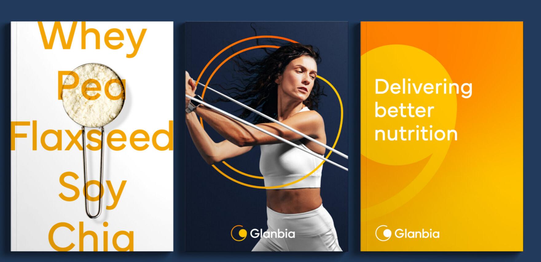 Glanbia 保健營養(yǎng)補(bǔ)充劑品牌設(shè)計(jì)logo&vi設(shè)計(jì)，簡潔活力運(yùn)動(dòng)風(fēng)格