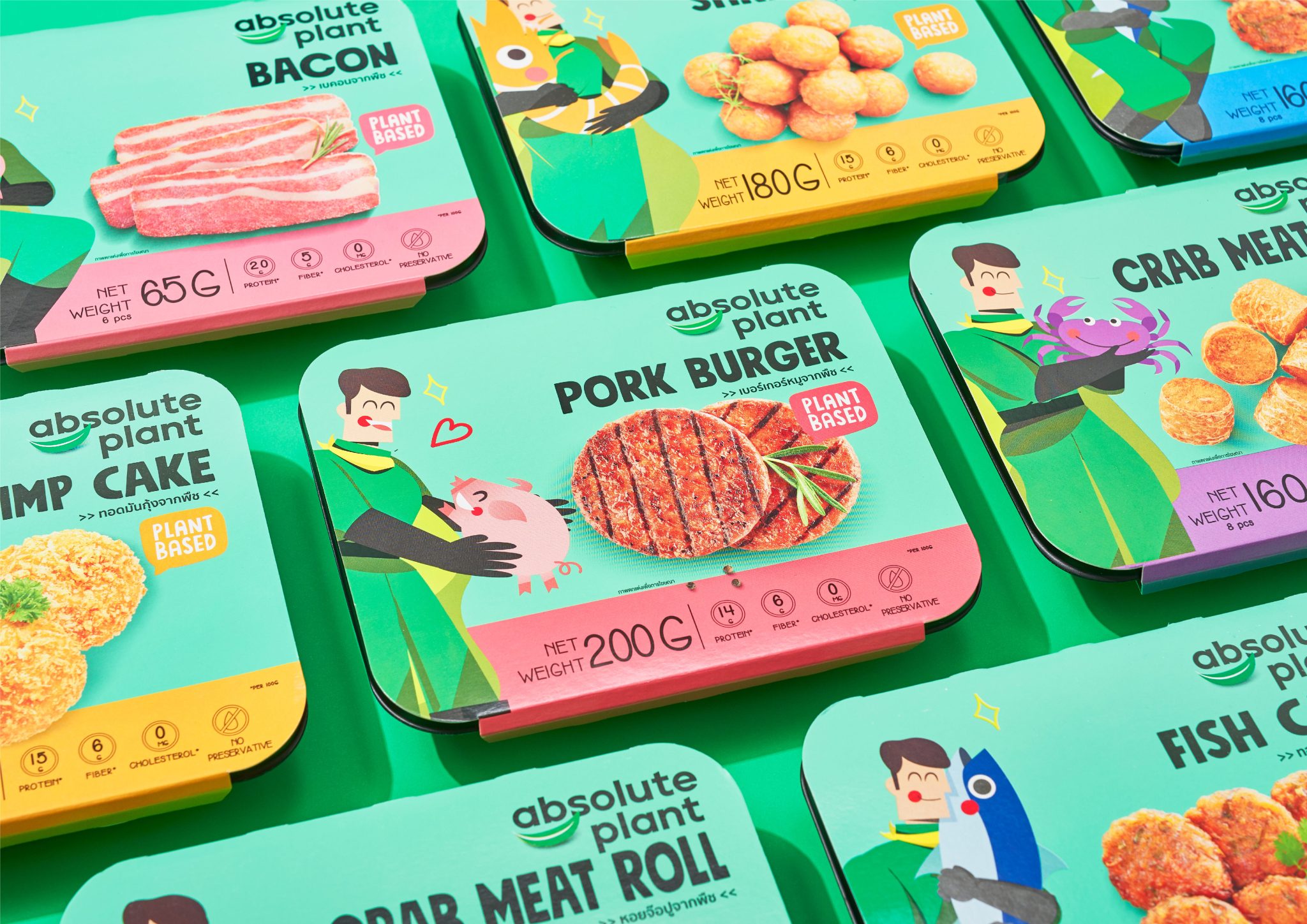 “絕對(duì)植物” 素食快餐肉食品包裝設(shè)計(jì) “拯救環(huán)境的植物英雄” 人物插畫(huà) “絕對(duì)植物” 素食快餐肉食品包裝設(shè)計(jì) “拯救環(huán)境的植物英雄” 人物插畫(huà)