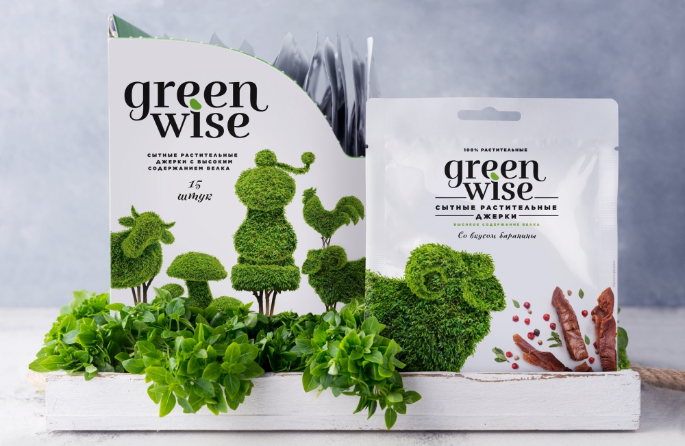 Greenwise 高植物蛋白素食肉食品包裝設(shè)計(jì),植物建模動(dòng)物圖案 Greenwise 高植物蛋白素食肉食品包裝設(shè)計(jì),植物建模動(dòng)物圖案