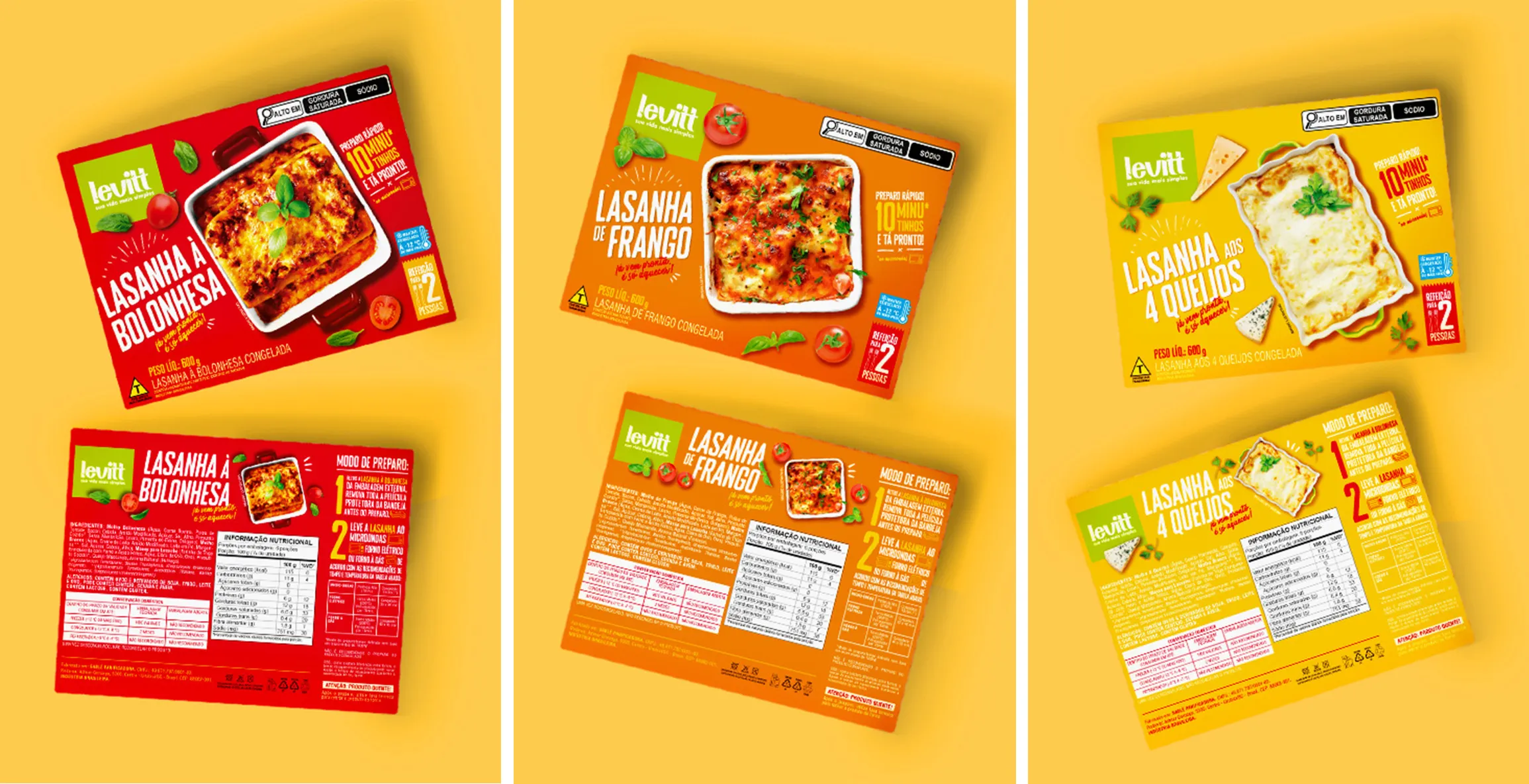 Levitt預(yù)制菜方便即食菜冷凍食品包裝設(shè)計(jì)，快速方便休閑風(fēng)格