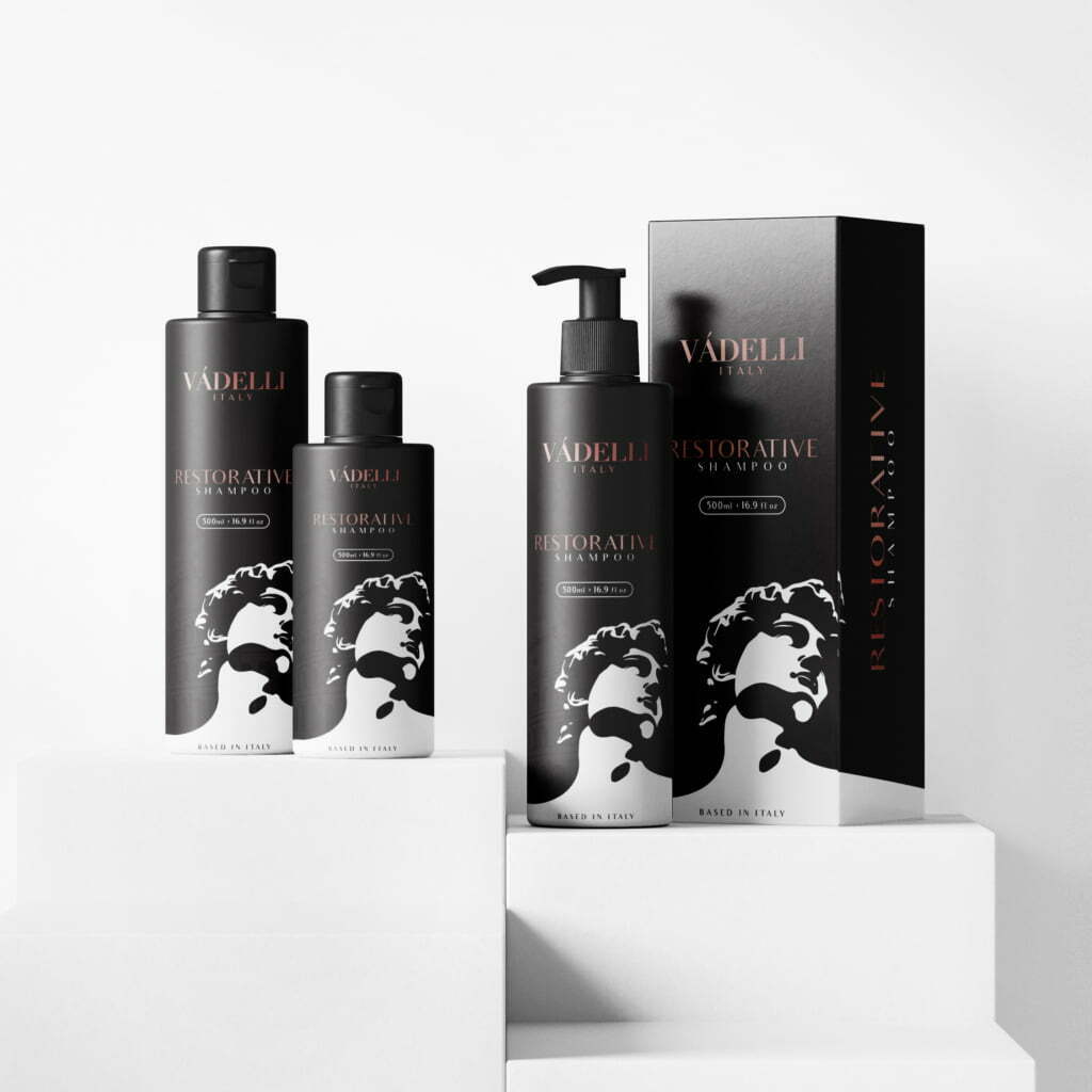 VADELLIE男士洗發(fā)水包裝設(shè)計(jì),男士石膏雕塑黑白光影插畫-上海包裝設(shè)計(jì)公司 VADELLIE男士洗發(fā)水包裝設(shè)計(jì),男士石膏雕塑黑白光影插畫-上海包裝設(shè)計(jì)公司