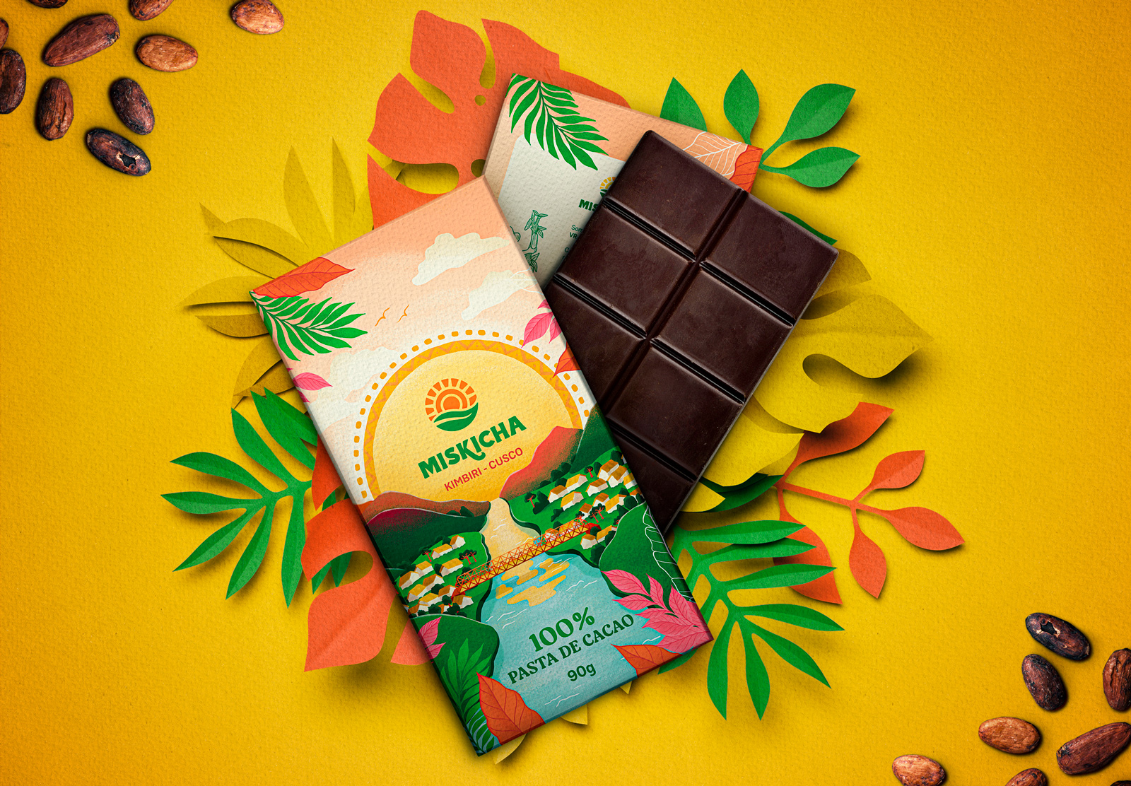 Miskicha 巧克力包裝設(shè)計自然風(fēng)景插畫設(shè)計 Miskicha 巧克力包裝設(shè)計自然風(fēng)景插畫設(shè)計