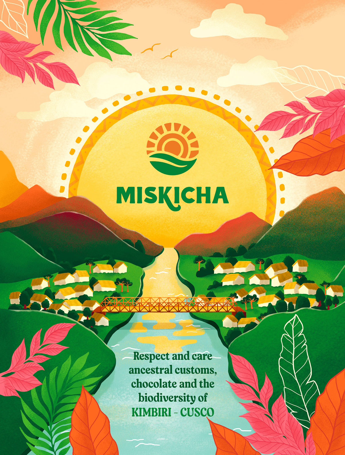 Miskicha 巧克力包裝設(shè)計自然風(fēng)景插畫設(shè)計 Miskicha 巧克力包裝設(shè)計自然風(fēng)景插畫設(shè)計