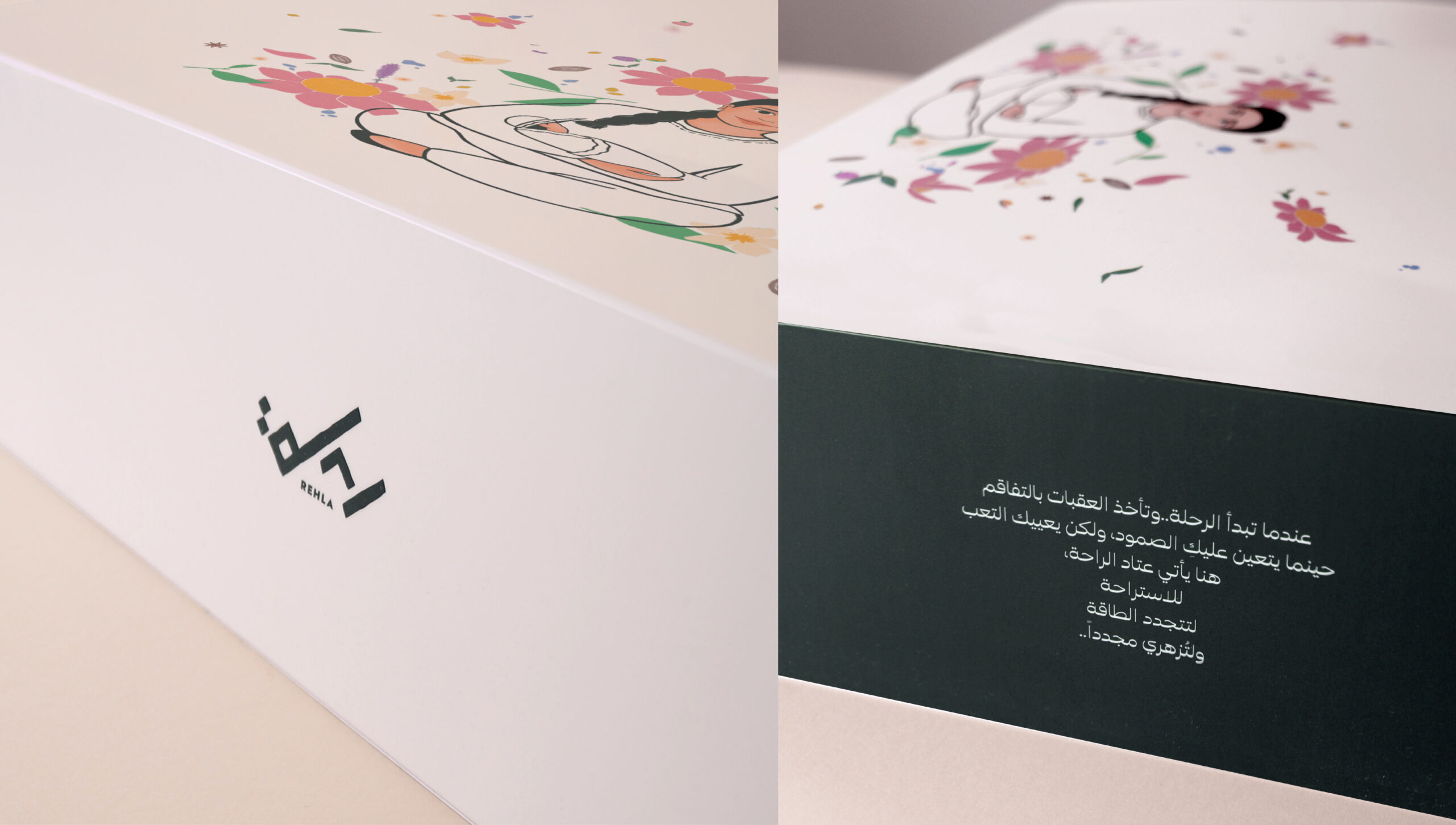 Rehla 瑞拉產(chǎn)后保養(yǎng)套裝包裝設計-花朵風格