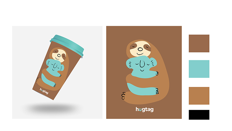 Hugtag公益品牌形象設(shè)計(jì)擁抱理念logo設(shè)計(jì)，倡導(dǎo)奉獻(xiàn)與團(tuán)結(jié)