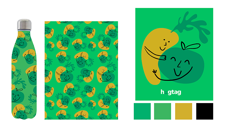 Hugtag公益品牌形象設(shè)計(jì)擁抱理念logo設(shè)計(jì)，倡導(dǎo)奉獻(xiàn)與團(tuán)結(jié)