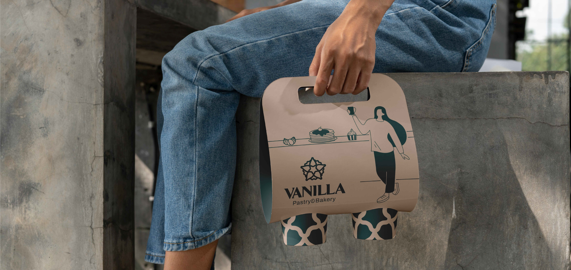 VANILA 面包店品牌形象logo設(shè)計(jì)與扁平插畫設(shè)計(jì)