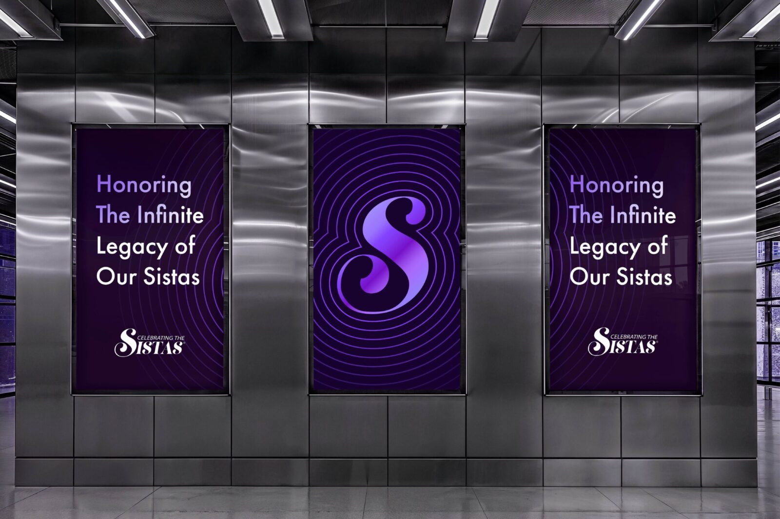 Sistas Gala ”慶祝黑人女性“慶典活動(dòng)品牌視覺(jué)形象vi設(shè)計(jì)”紫色漣漪波紋“元素