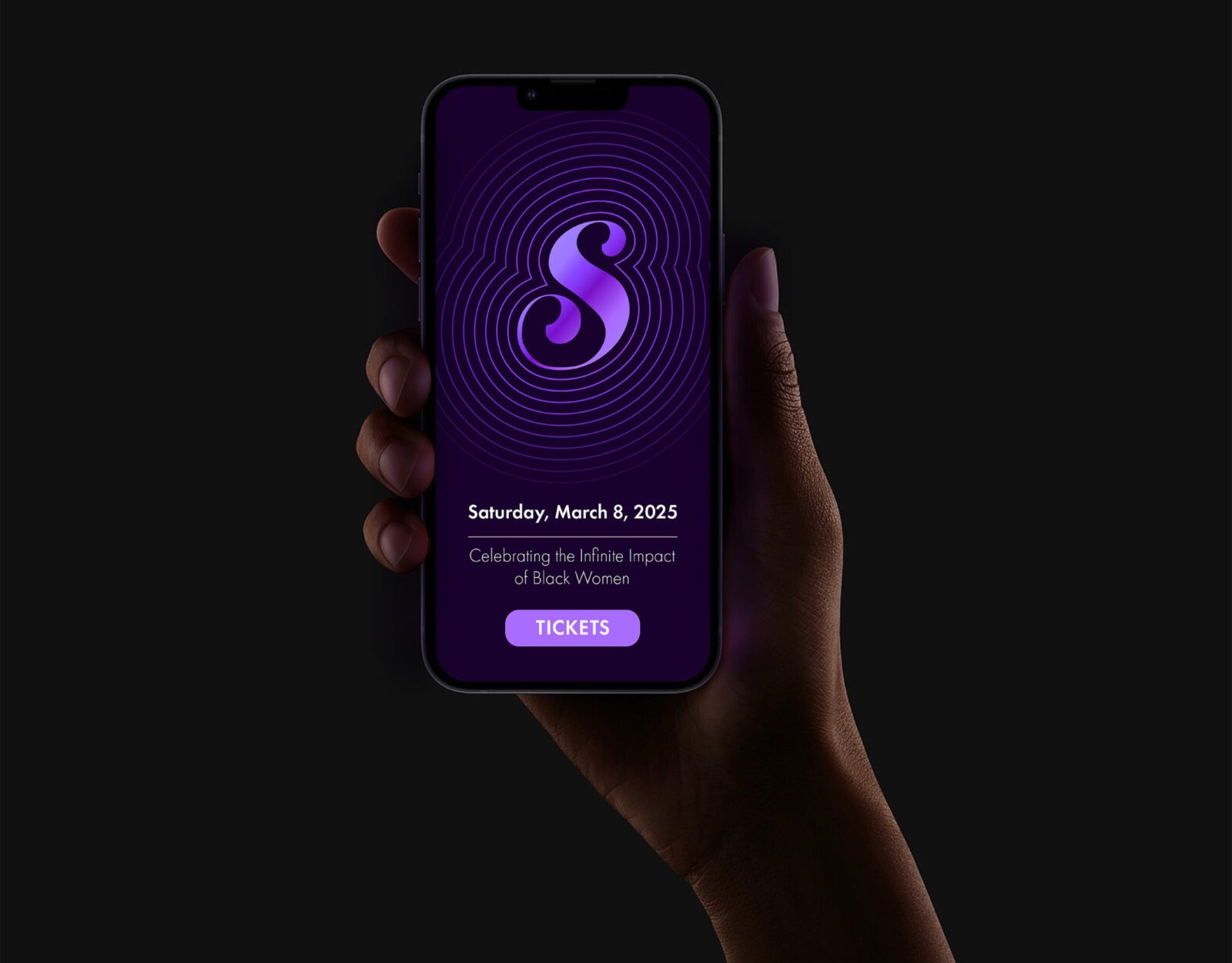 Sistas Gala ”慶祝黑人女性“慶典活動(dòng)品牌視覺(jué)形象vi設(shè)計(jì)”紫色漣漪波紋“元素