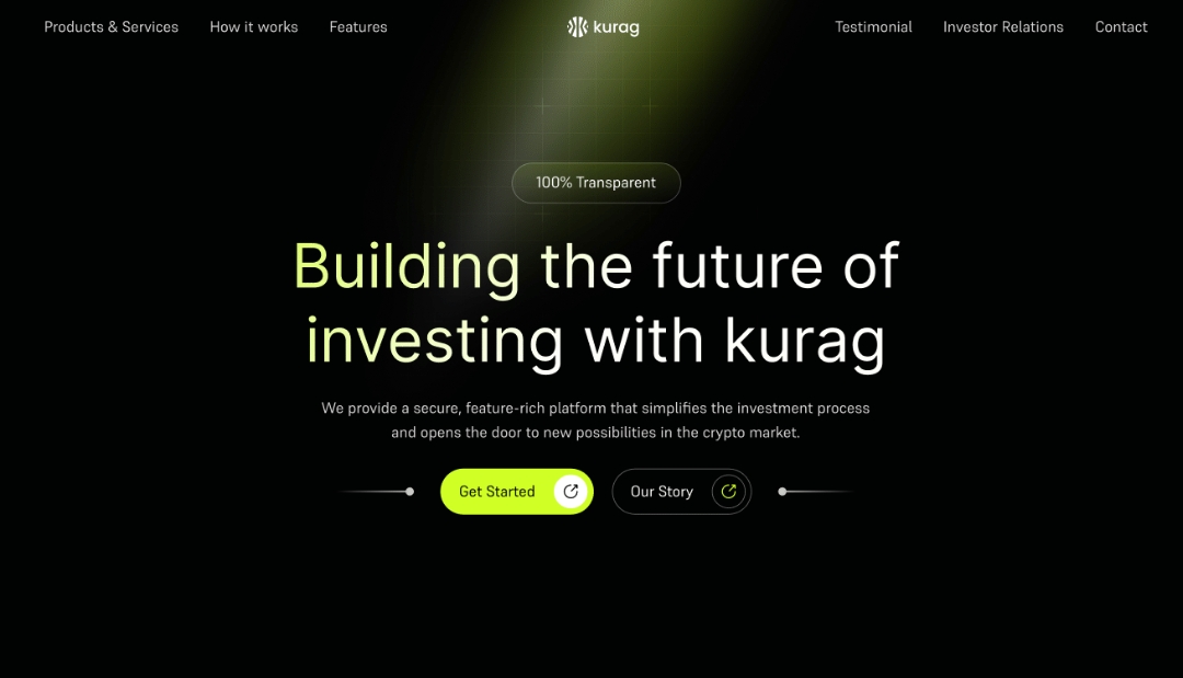 Kurag數(shù)字加密貨幣logo設計品牌形象設計K字母圓形logo綠色系