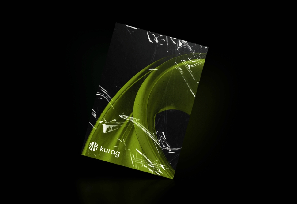 Kurag數(shù)字加密貨幣logo設計品牌形象設計K字母圓形logo綠色系