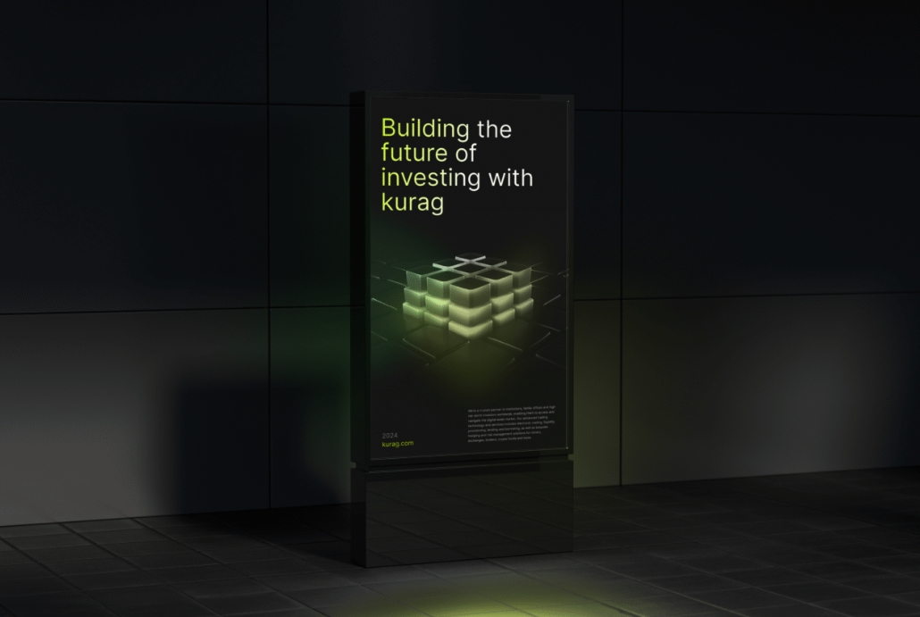 Kurag數(shù)字加密貨幣logo設計品牌形象設計K字母圓形logo綠色系