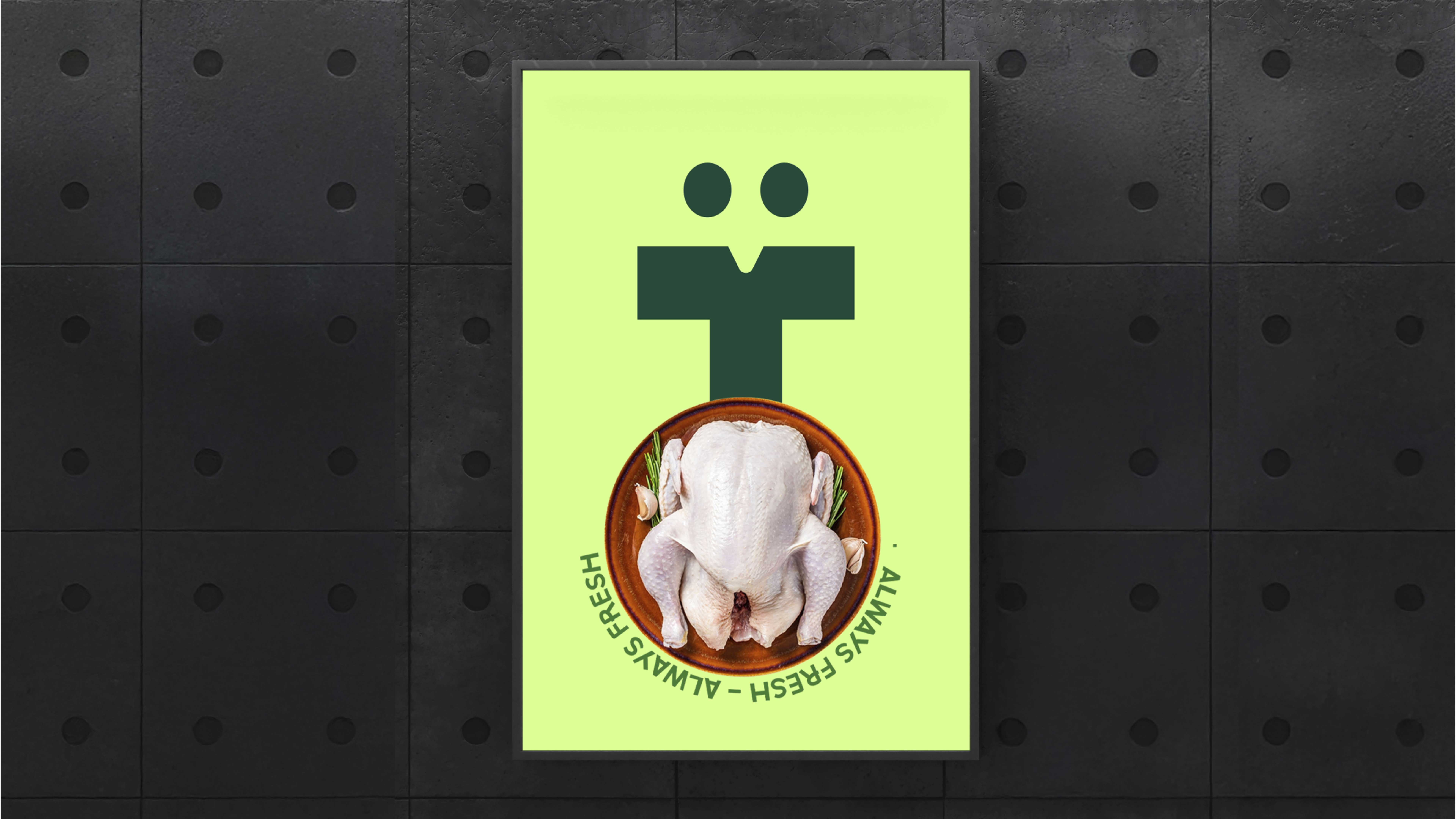 Thaza新鮮雞肉新品牌形象設(shè)計(jì)-logo包裝vi，雞的眼睛和喙融入字母T