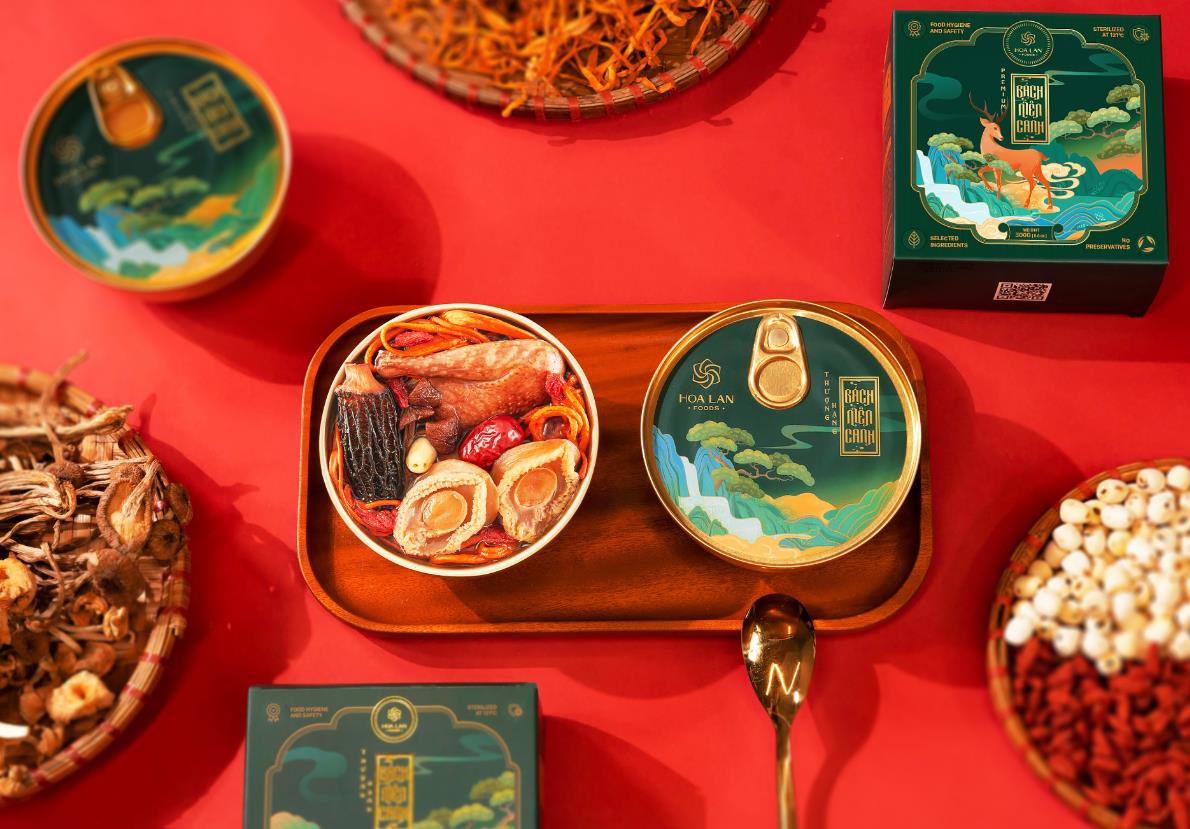 越南中藥藥材保健滋補(bǔ)品系列禮盒包裝設(shè)計(jì)中國風(fēng)插畫設(shè)計(jì)