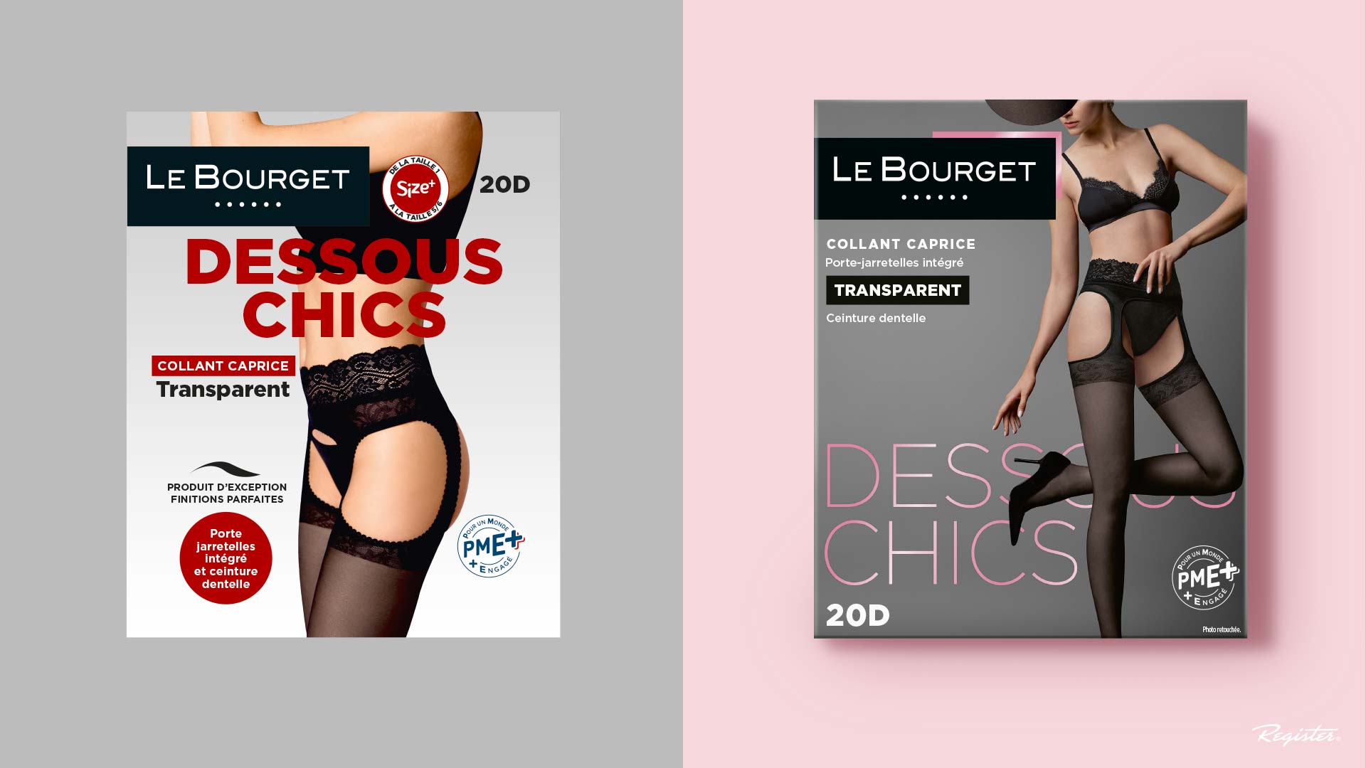 Le Bourget女性性感內(nèi)衣緊身褲產(chǎn)品包裝設(shè)計(jì)，時(shí)尚雜志風(fēng)格