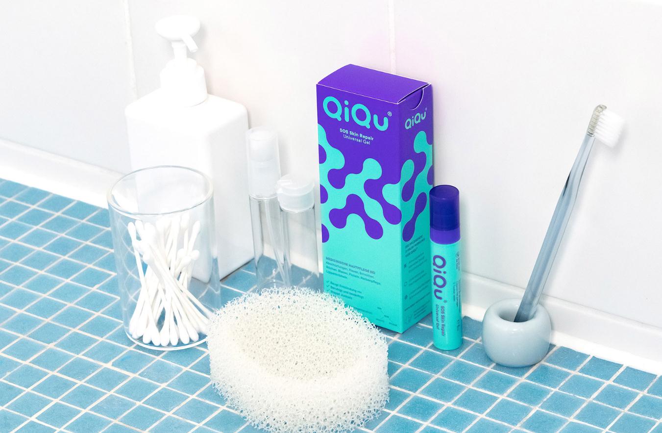 QIQU殼聚糖新型皮膚修復(fù)產(chǎn)品品牌策劃包裝設(shè)計，強烈對比色