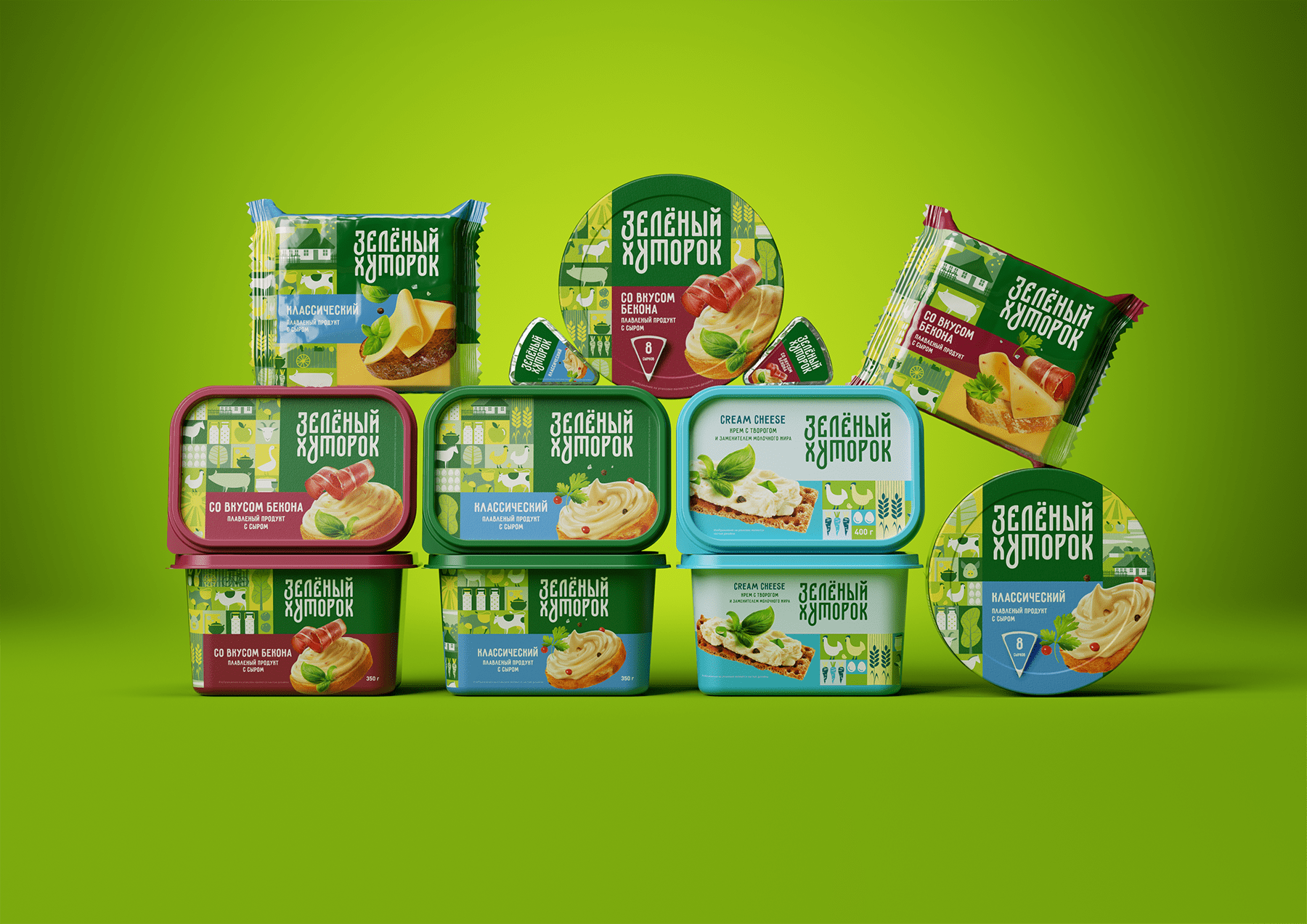 ZELENYJ KHUTOROK 奶酪三明治食品產(chǎn)品線包裝設(shè)計(jì),虛實(shí)結(jié)合的自然清淡設(shè)計(jì)風(fēng)格 ZELENYJ KHUTOROK 奶酪三明治食品產(chǎn)品線包裝設(shè)計(jì),虛實(shí)結(jié)合的自然清淡設(shè)計(jì)風(fēng)格