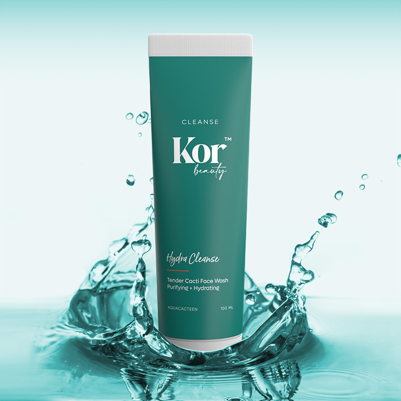 KOR皮膚補(bǔ)水革命性化妝護(hù)膚品護(hù)理品牌字體logo設(shè)計(jì)與藍(lán)綠色包裝設(shè)計(jì)