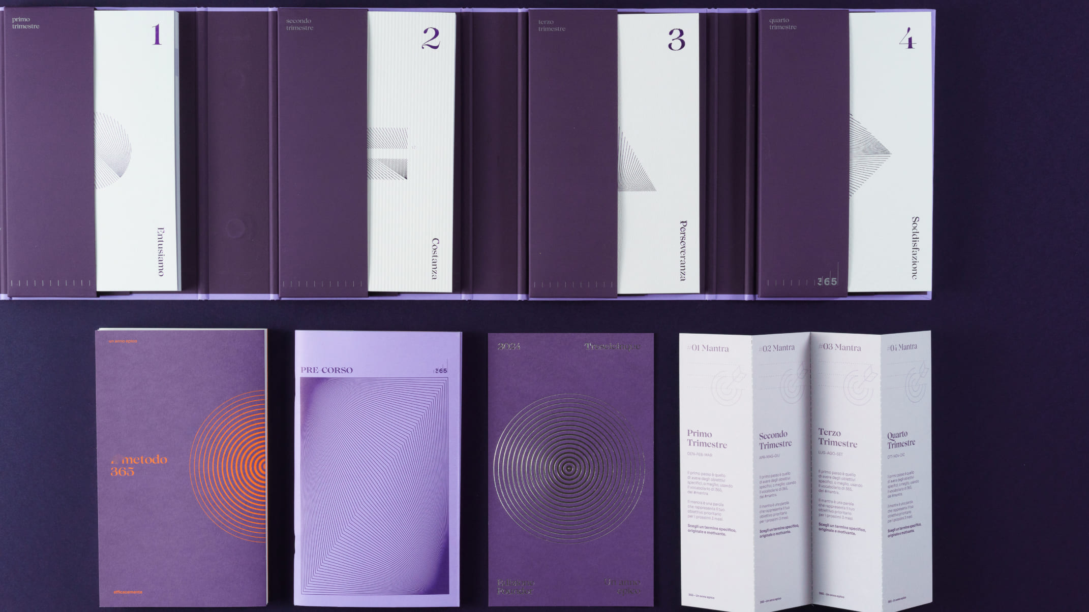 Efficacemente 教育課程套件禮盒包裝設(shè)計(jì)平面設(shè)計(jì)，紫色幾何線條風(fēng)格