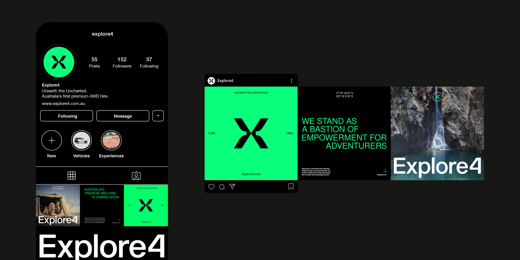Explore4 四輪驅(qū)動(dòng)探險(xiǎn)車輛租賃公司品牌創(chuàng)建與品牌形象設(shè)計(jì)