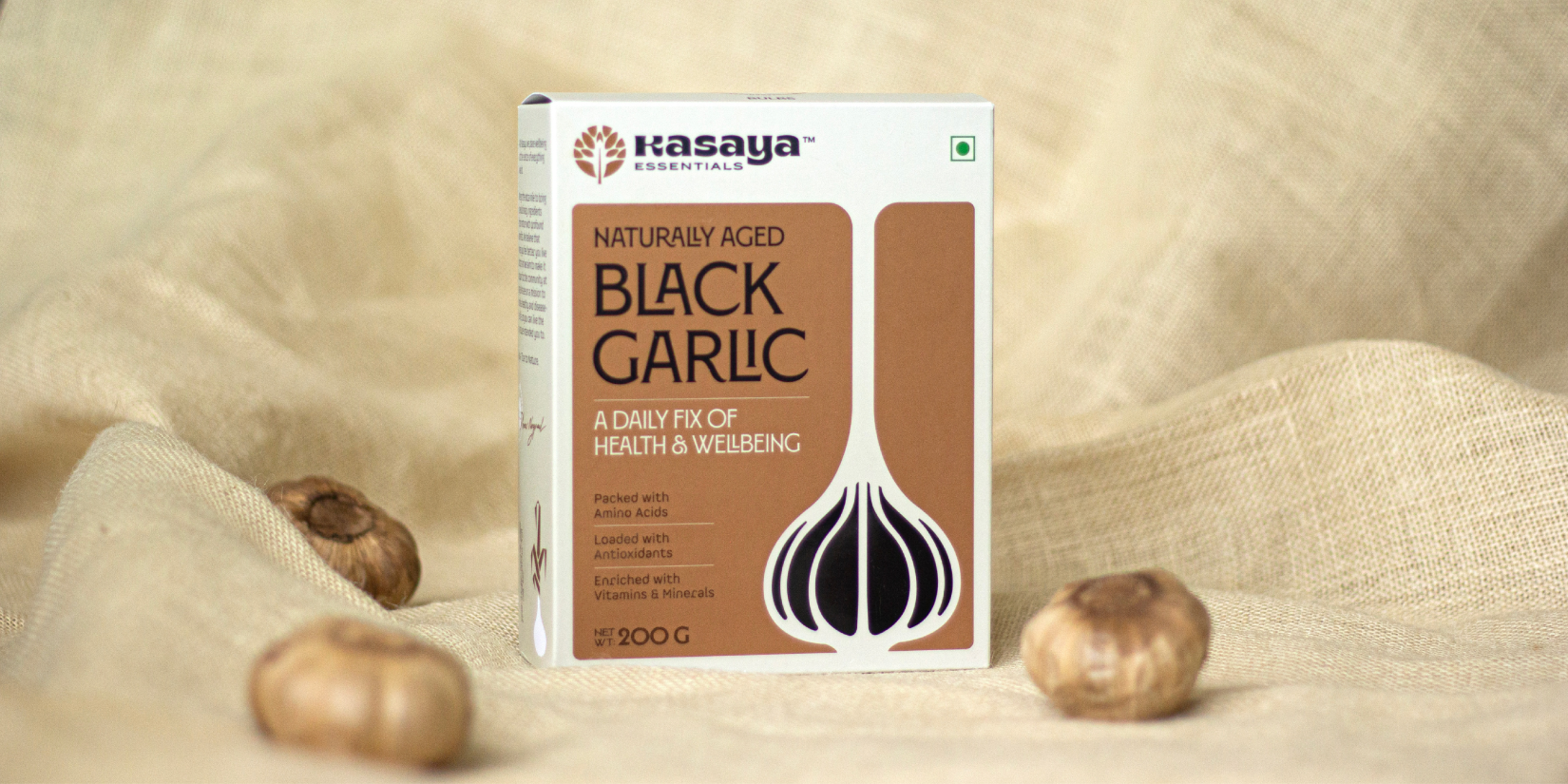 Kasaya發(fā)酵黑蒜健康養(yǎng)生滋補(bǔ)品品牌創(chuàng)建-命名-logo-包裝設(shè)計(jì)