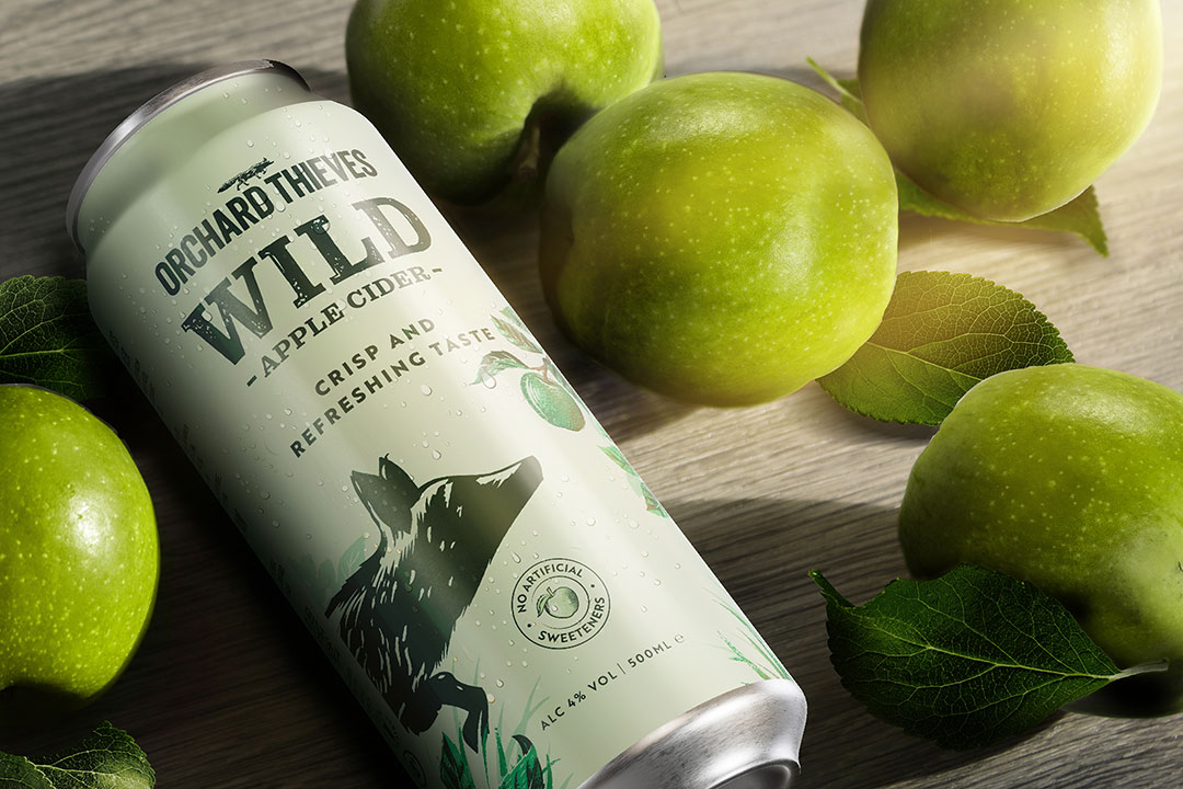 “果園小偷”野生蘋果酒品牌創(chuàng)建策劃狐貍插畫包裝設計電視廣告及宣傳推廣