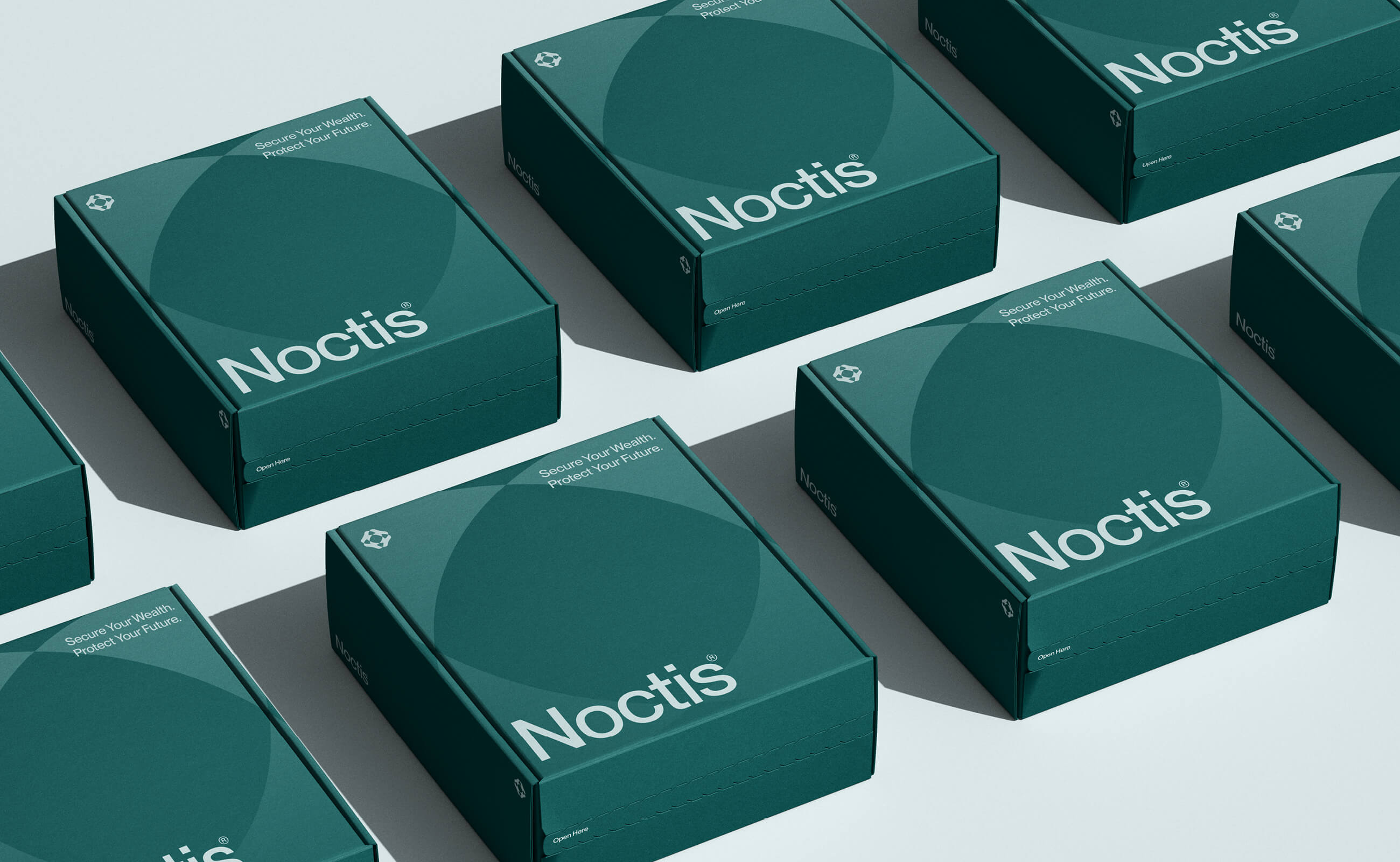 Noctis 金融科技解決方案公司logo設(shè)計品牌vi形象設(shè)計，體現(xiàn)力量保護(hù)與連通創(chuàng)新