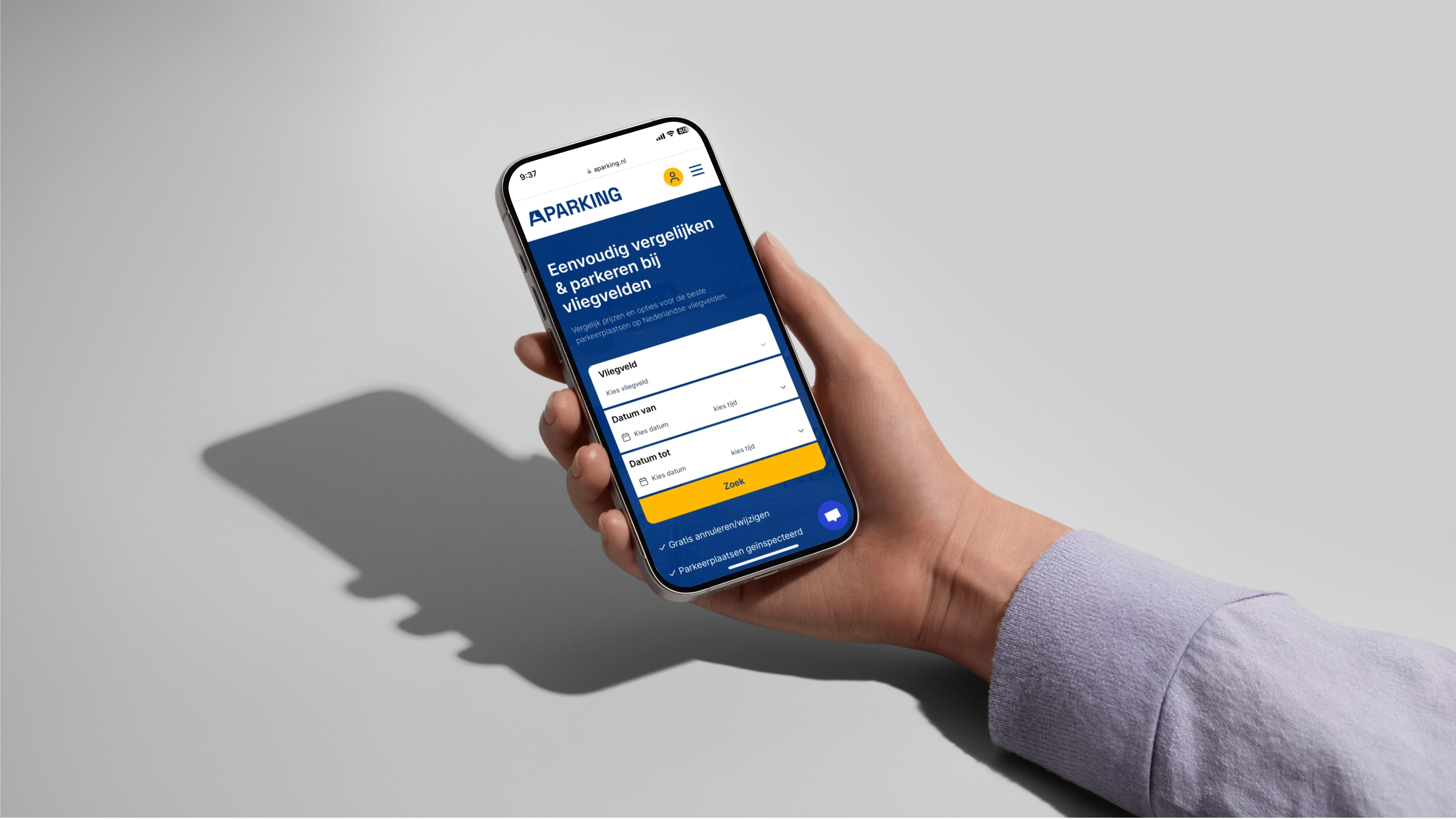 Aparking 停車位預定應用程序app品牌形象設計vi設計。藍黃科技風
