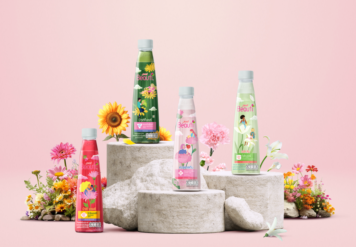 Sappe Beauti 功能保健草本飲料包裝設計“植物花卉自熱美學主義插畫” Sappe Beauti 功能保健草本飲料包裝設計“植物花卉自熱美學主義插畫”