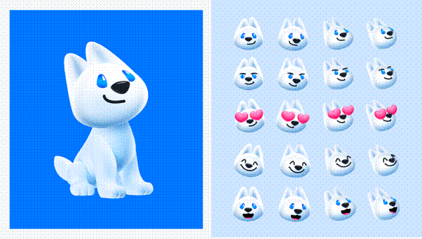 Mail 互聯(lián)網(wǎng)信息平臺品牌機器狗Byte科技吉祥物設(shè)計