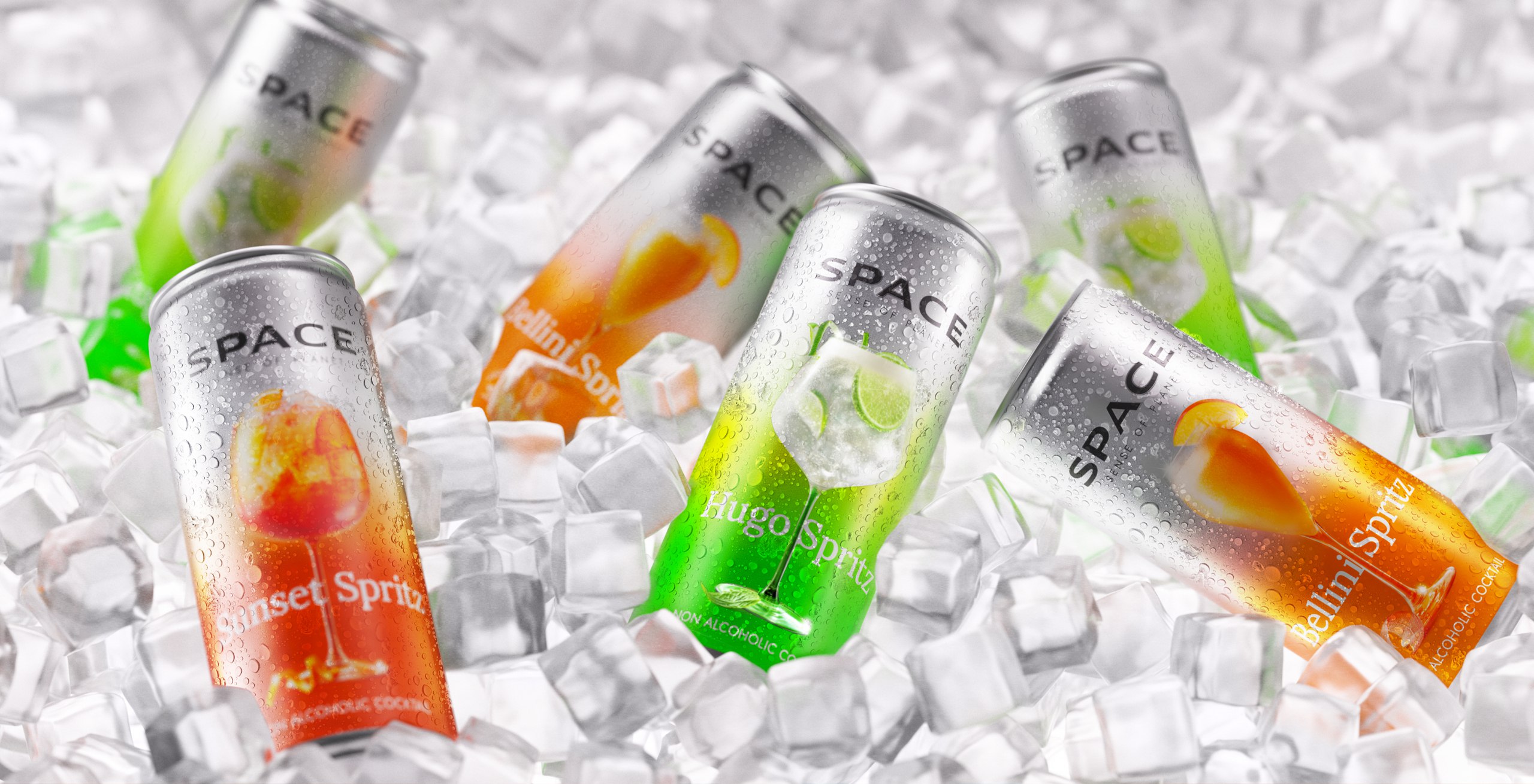 Space 精釀無酒精飲料包裝設計,銀色加變色現代太空風格 Space 精釀無酒精飲料包裝設計,銀色加變色現代太空風格