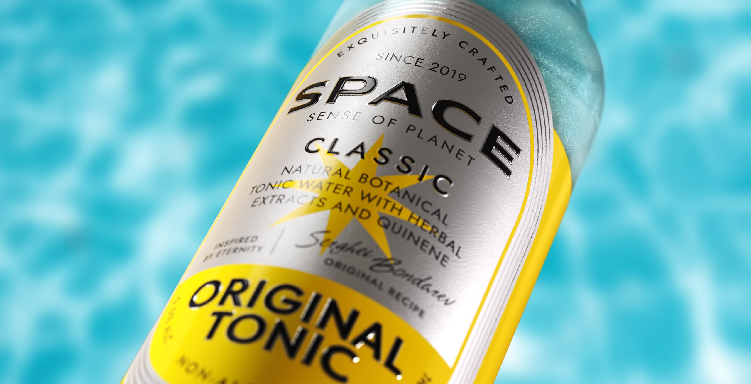Space 精釀無酒精飲料包裝設計,銀色加變色現代太空風格 Space 精釀無酒精飲料包裝設計,銀色加變色現代太空風格