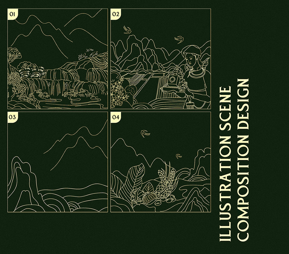 Non Nuoc高平板栗野豬肉粽子禮盒包裝設(shè)計(jì),傳統(tǒng)岱族服飾少女+自然田園風(fēng)景插畫 Non Nuoc高平板栗野豬肉粽子禮盒包裝設(shè)計(jì),傳統(tǒng)岱族服飾少女+自然田園風(fēng)景插畫