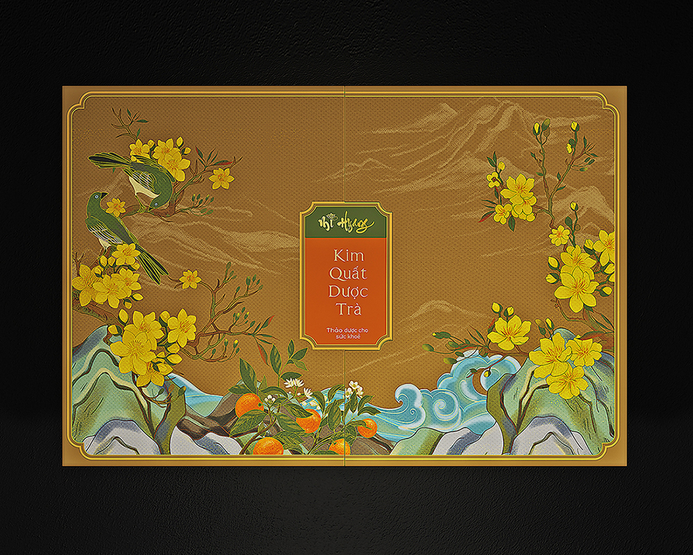 Mi Hyang“美香”小青柑金橘藥茶禮盒包裝設(shè)計。中式風格花鳥插畫 Mi Hyang“美香”小青柑金橘藥茶禮盒包裝設(shè)計。中式風格花鳥插畫