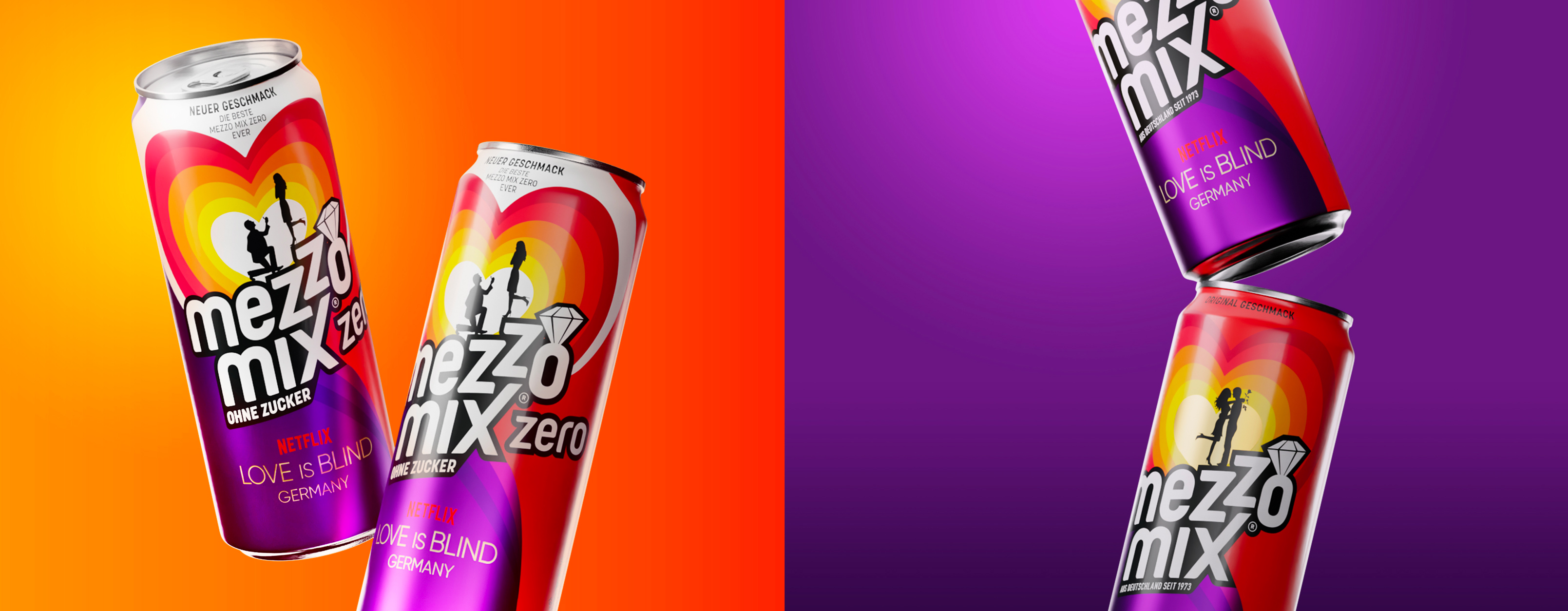 Mezzo Mix 橙子味可樂飲料贊助熱門劇集《盲目愛情》熱烈風(fēng)格包裝設(shè)計(jì)