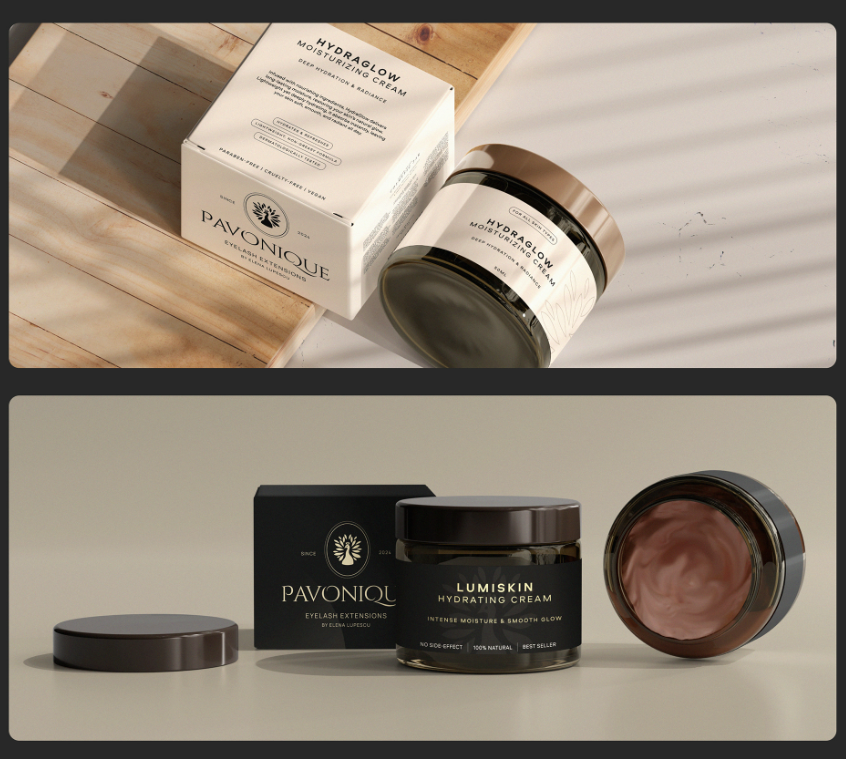 PAVONQUE繡眉睫毛護理醫(yī)療美容機構(gòu)孔雀logo設計品牌形象vi設計