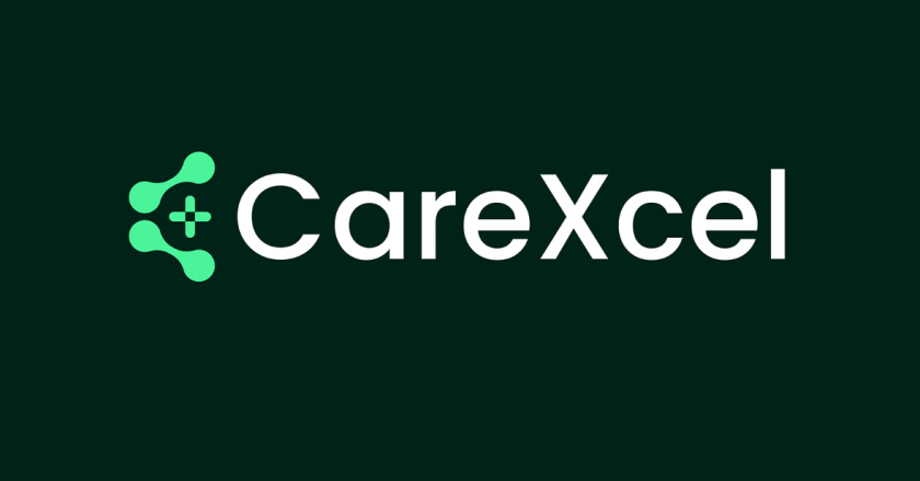 CareExcel 醫(yī)療保健解決方案公司logo設(shè)計(jì)vi設(shè)計(jì)，分子結(jié)構(gòu)加十字
