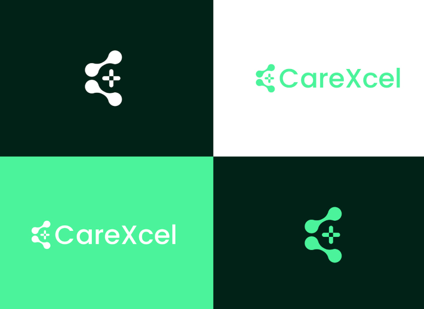 CareExcel 醫(yī)療保健解決方案公司logo設(shè)計(jì)vi設(shè)計(jì),分子結(jié)構(gòu)加十字 CareExcel 醫(yī)療保健解決方案公司logo設(shè)計(jì)vi設(shè)計(jì),分子結(jié)構(gòu)加十字