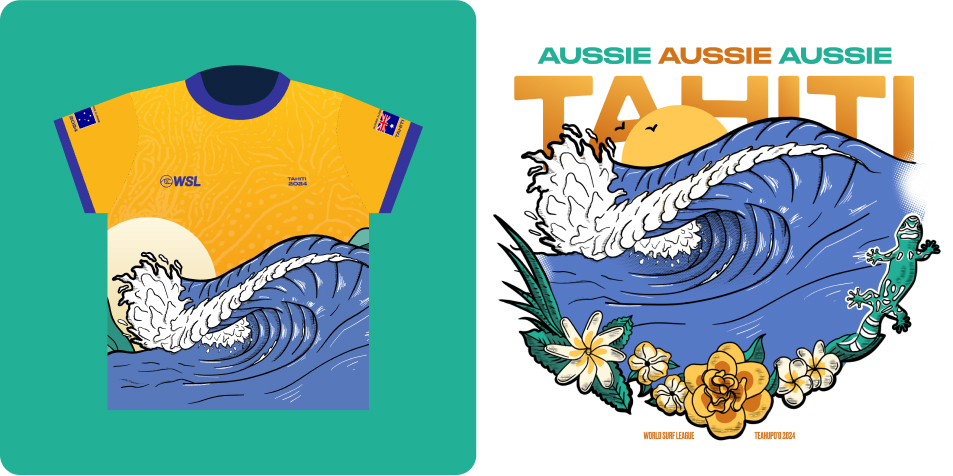 世界沖浪聯(lián)盟Teahupo''''''''o 2024 年WSL奧運運動服裝品牌視覺設(shè)計-上海品牌設(shè)計公司