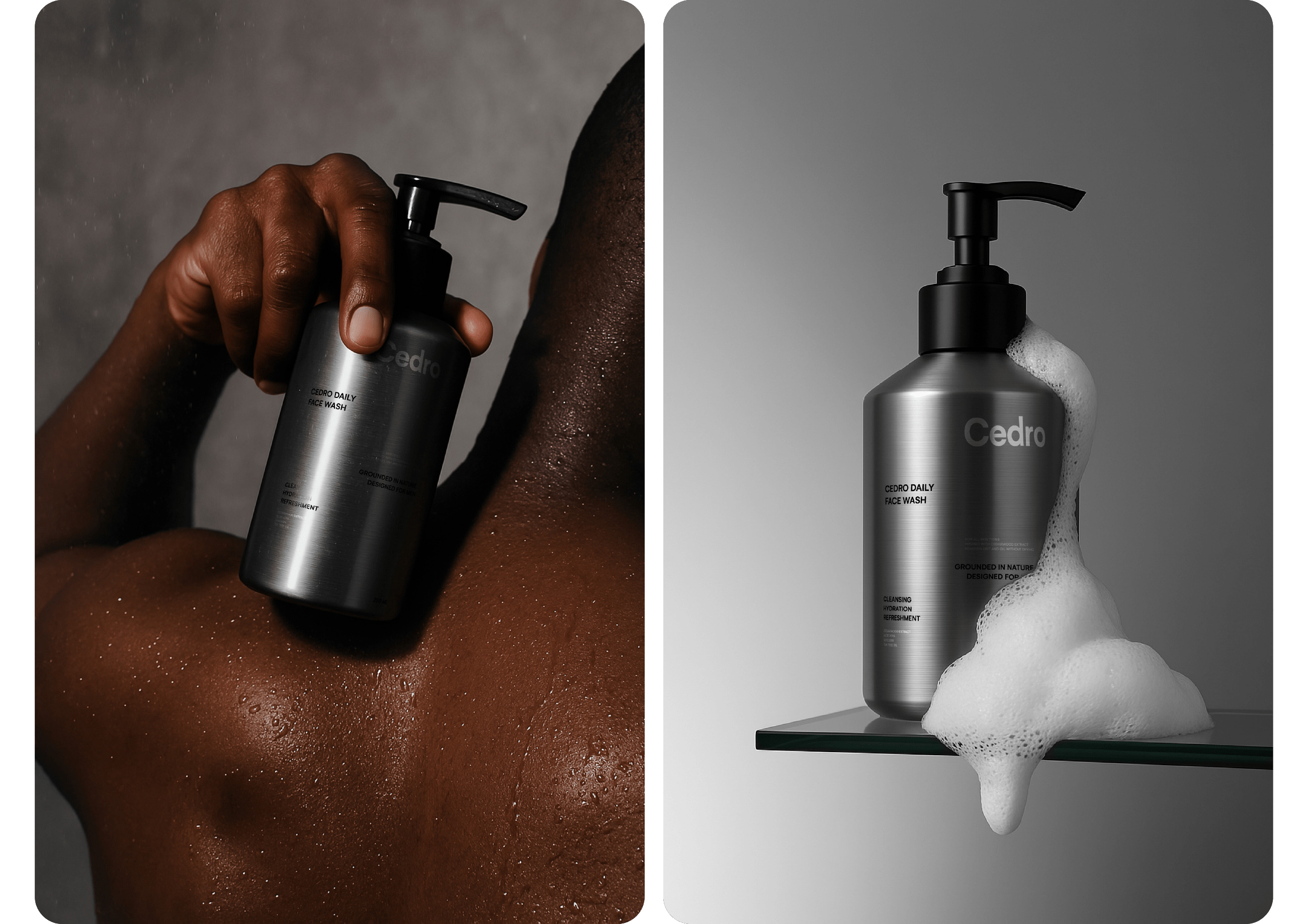 Cedro 男性護膚品牌創(chuàng)建(潔面乳保濕霜精華液)-命名logo設(shè)計銀色包裝設(shè)計 Cedro 男性護膚品牌創(chuàng)建(潔面乳保濕霜精華液)-命名logo設(shè)計銀色包裝設(shè)計