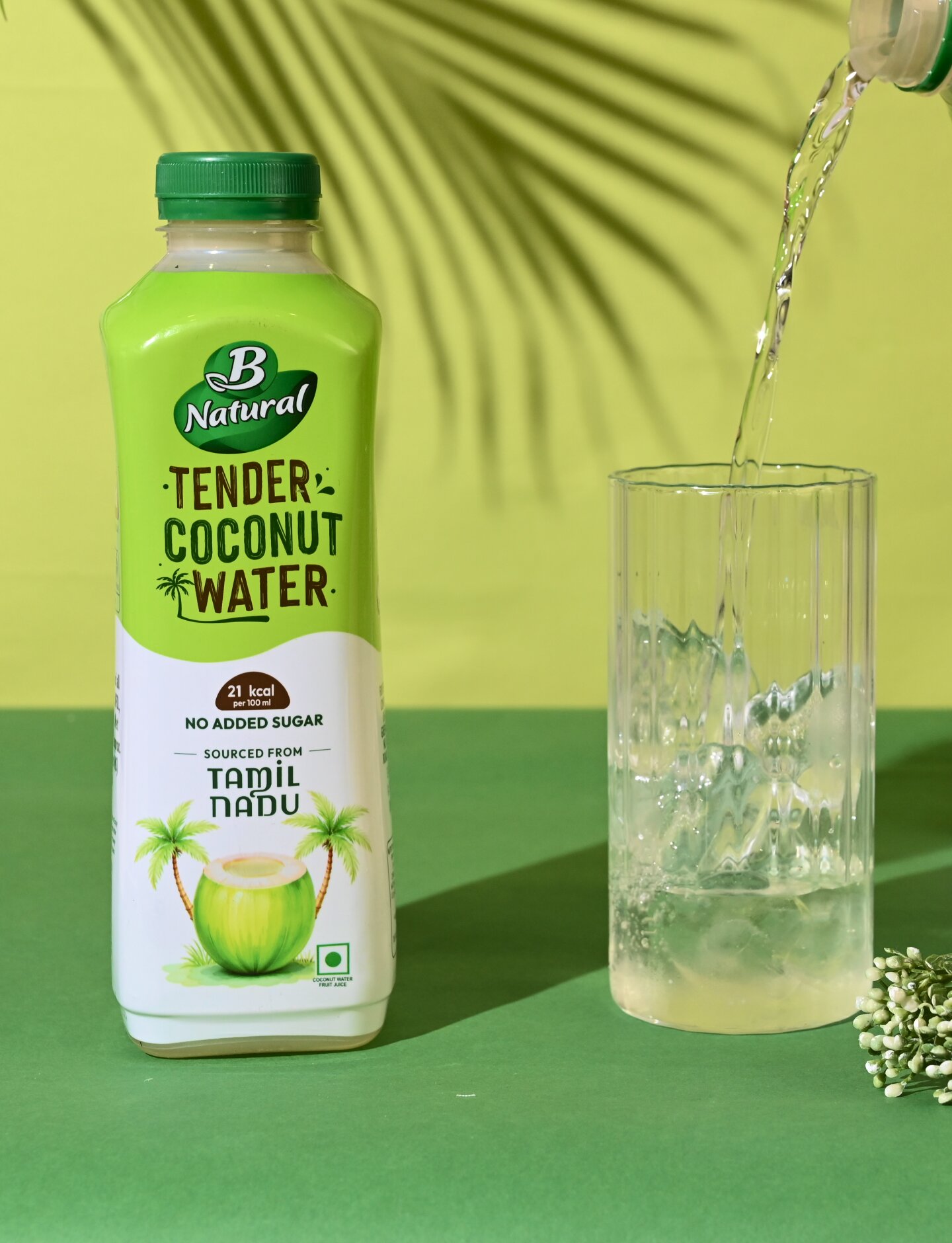 B Natural 椰子水包裝設(shè)計(jì)自然水彩綠色風(fēng)格-上海包裝設(shè)計(jì)公司