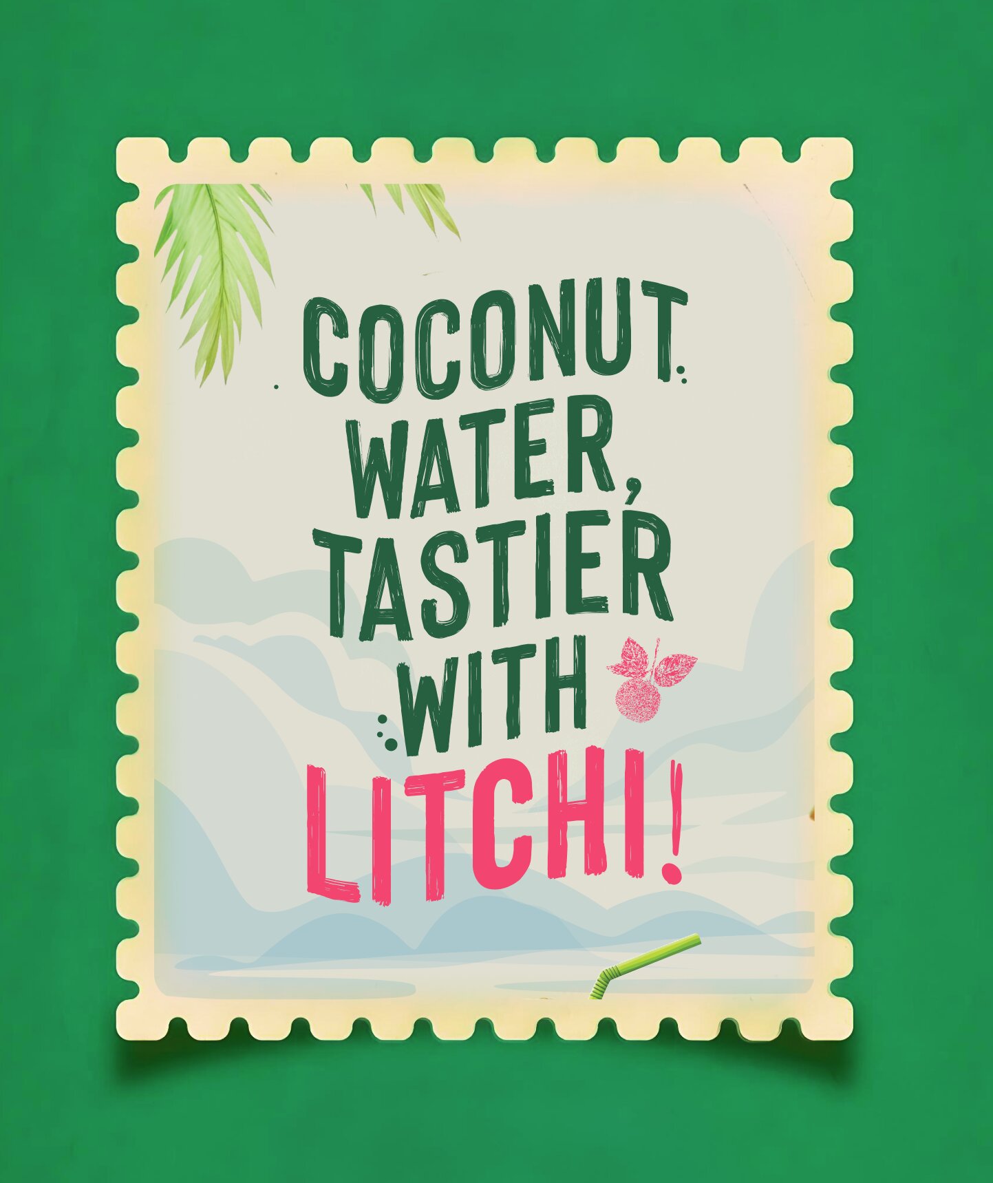 B Natural 椰子水包裝設(shè)計(jì)自然水彩綠色風(fēng)格-上海包裝設(shè)計(jì)公司