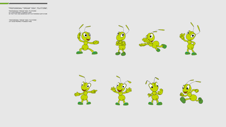 愛德林汽車養(yǎng)護品“螞蟻”卡通吉祥物設計2